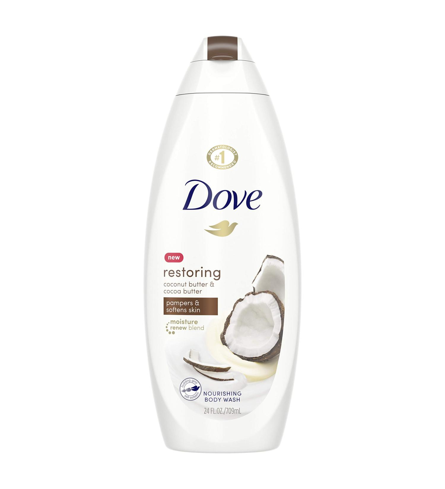 Dove Restoring Body Wash for Dry Skin with Coconut Butter and Cocoa Butter - 24 oz - Buy Online on GoSupps.com