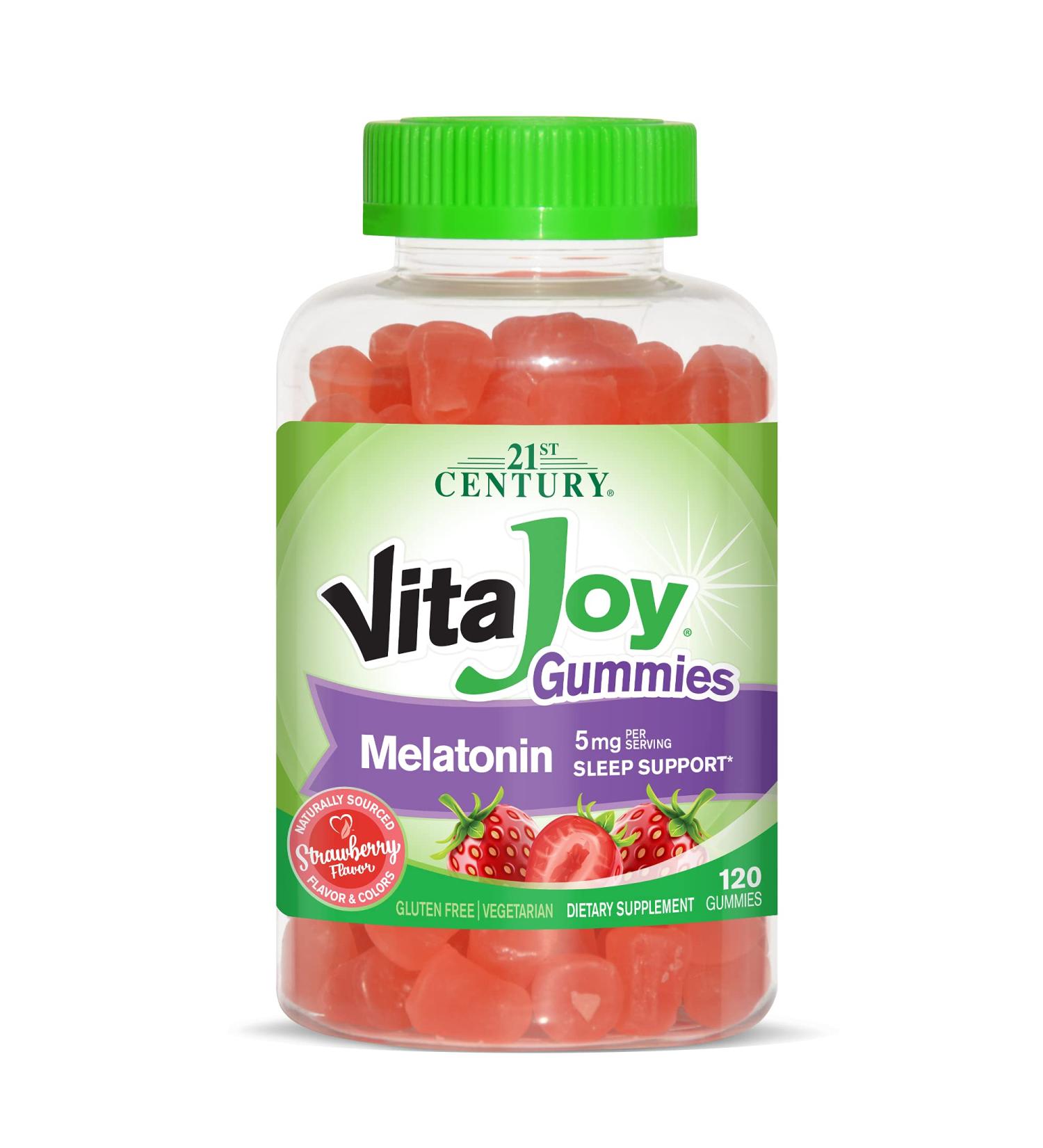 21st Century VitaJoy Melatonin Gummies 5mg - 120 Count for Sleep Support - Buy Online on GoSupps.com