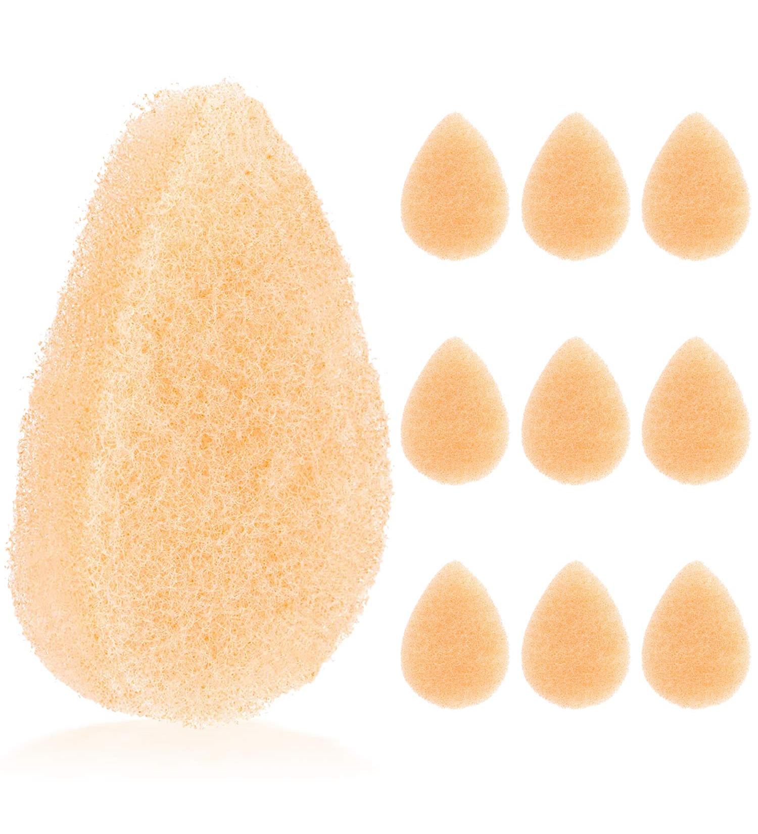 10 Pack Facial Sponges - Reusable Exfoliating Pads for Cleansing & Makeup Removal | Made in the USA - Buy Online on GoSupps.com