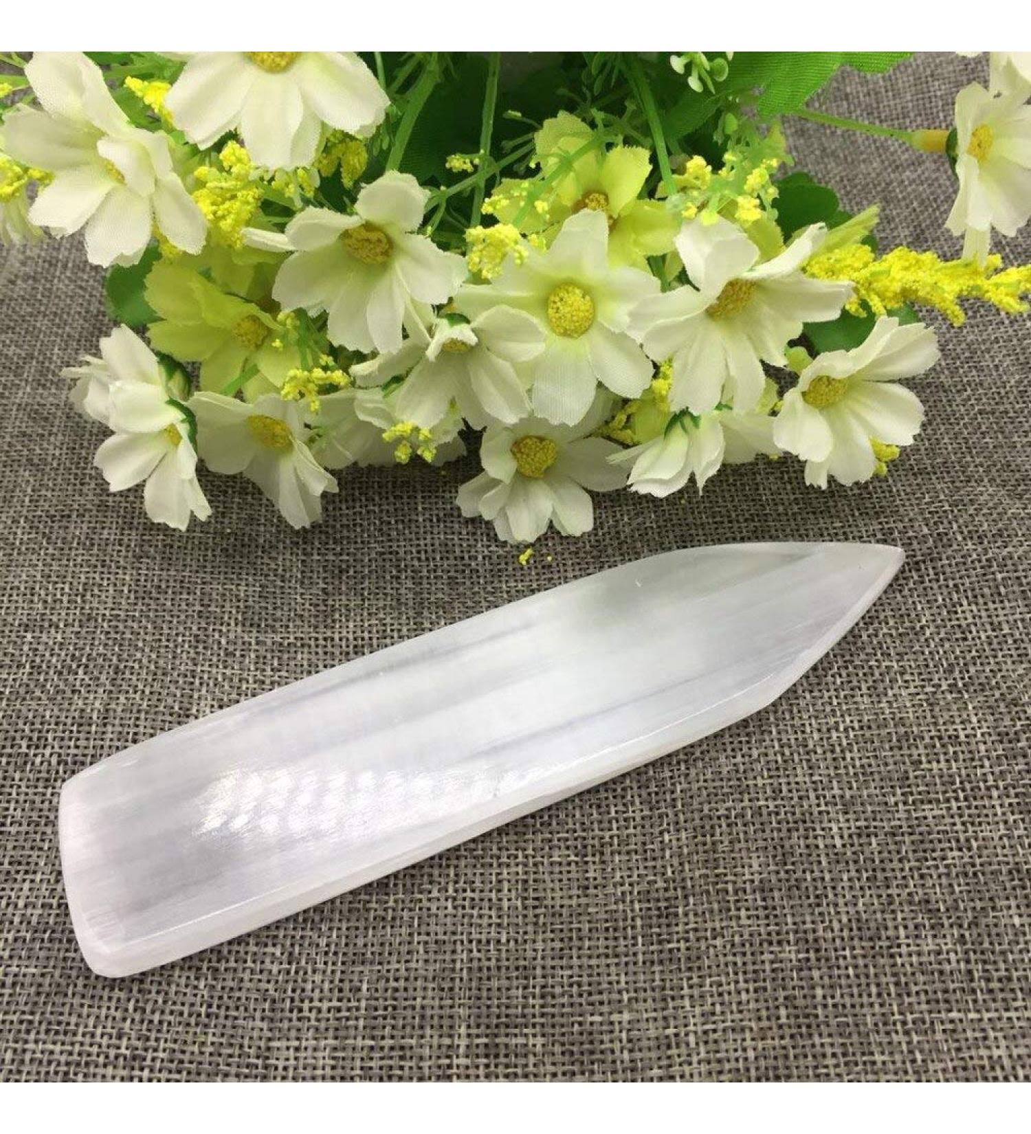 Stone Natural Selenite Crystal Gemstone Reiki Remove Negative - Buy Online on GoSupps.com