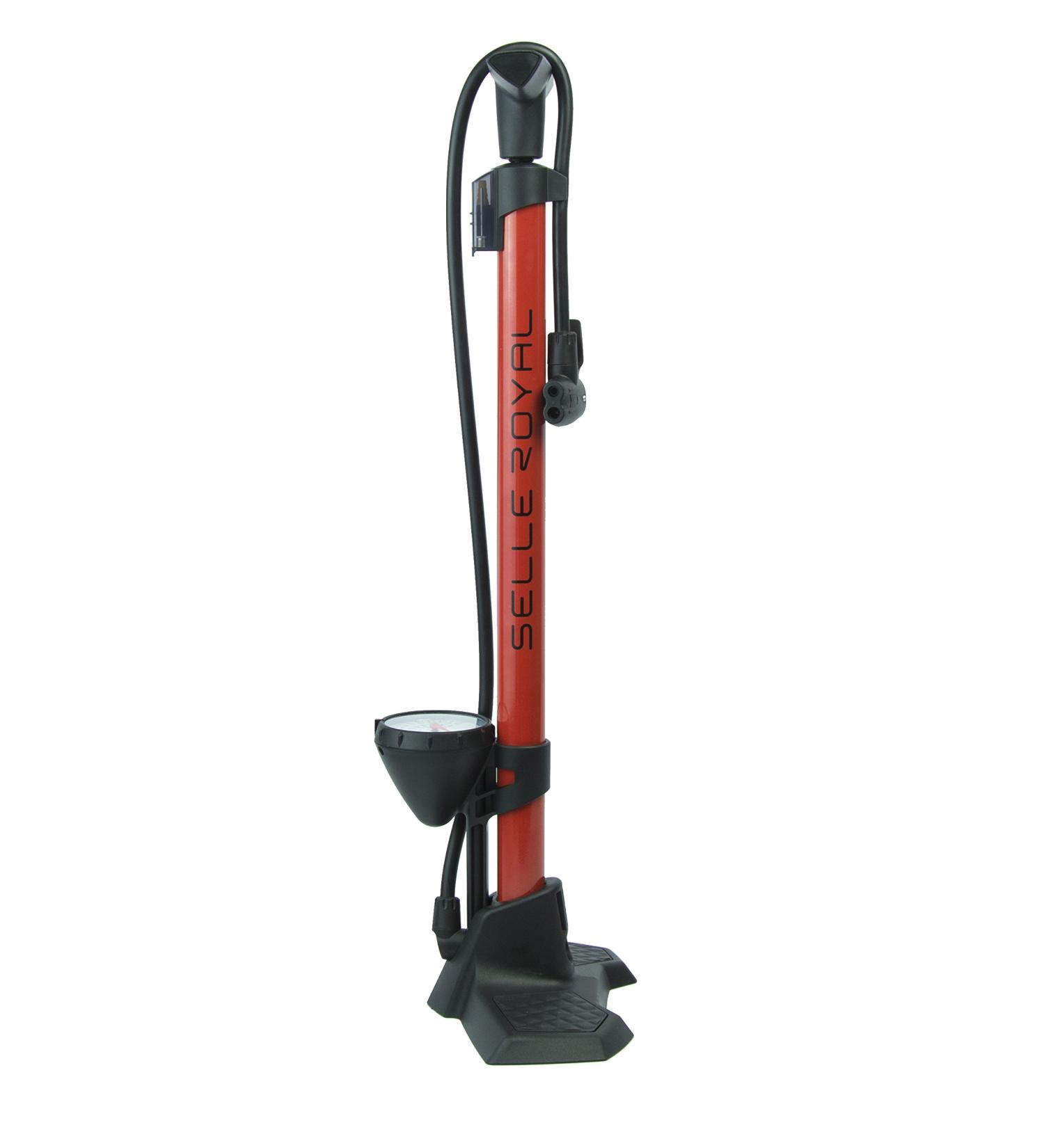 Selle Royal Premium Bike Pump | Over-Sized Gauge, Auto Presta & Schrader, 160psi, Integrated Air Release | Ball/Bladder Needles Included - Buy Online on GoSupps.com