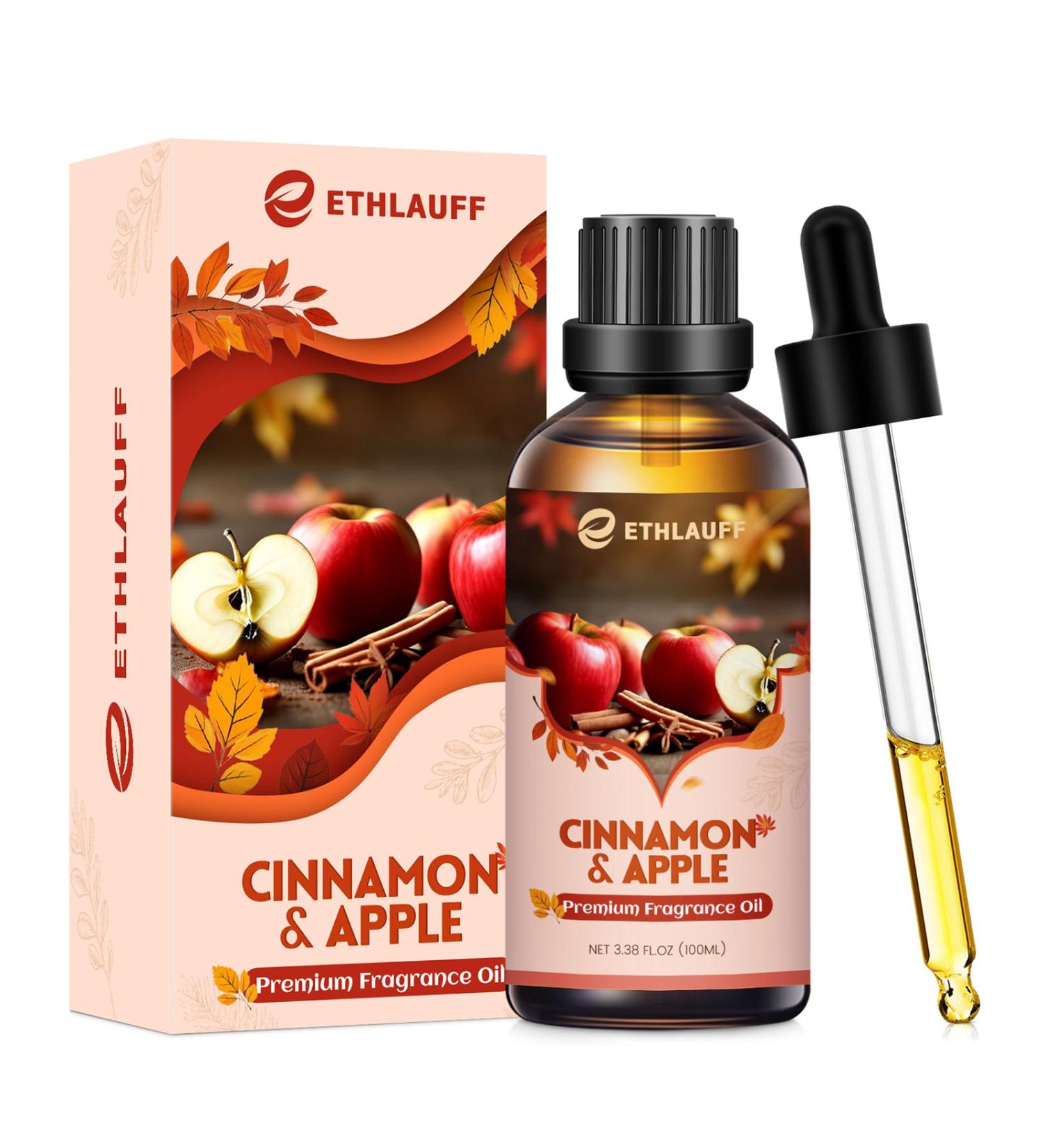Cinnamon Apple Essential Oil, 100ml Fall Essential Oil for Diffusers for Home, Autumn Scented Oils for Candle & Soap Making, Bath Bombs, Massage - 3.38FL.OZ Cinnamon Apple 3.38 Fl Oz (Pack of 1) - Buy Online on GoSupps.com