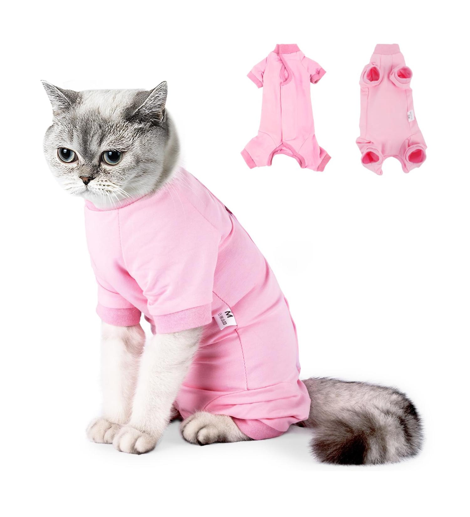 Buy Lollanda Cat Recovery Suit - Pink Surgical Suit for Post-Op Cat Care (L) | International Shipping - Buy Online on GoSupps.com