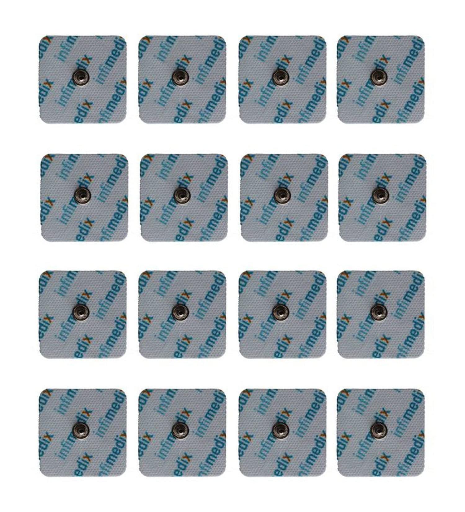 16 x TENS electrodes with 3.5 mm snap connection 45x45 mm for TENS/EMS