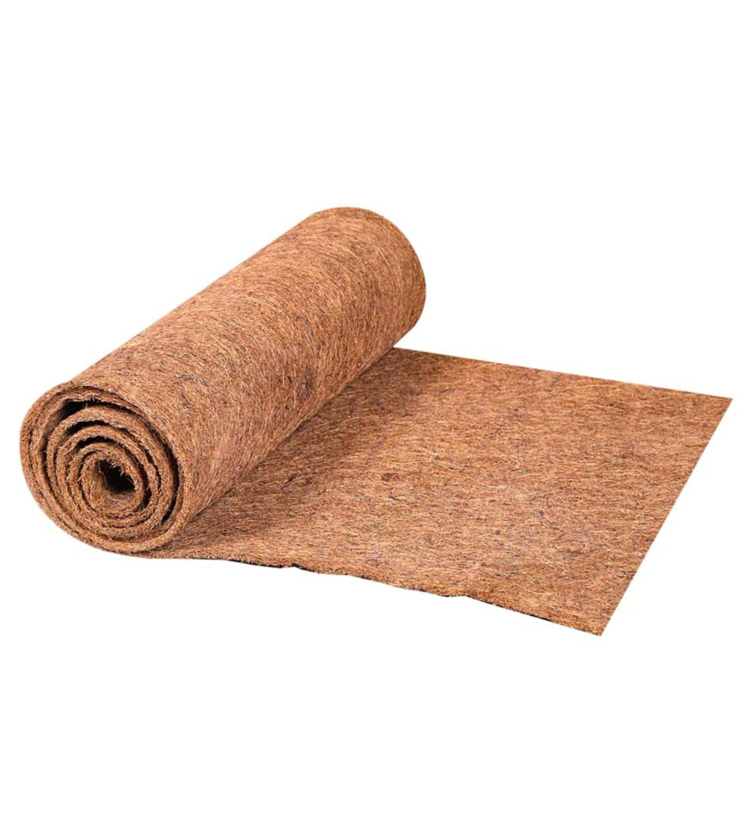 Natural Coconut Fiber Mat - Cuttable Garden Hanging Basket & Terrarium Liner | 25x100 cm for Reptiles & Plants - Buy Online on GoSupps.com