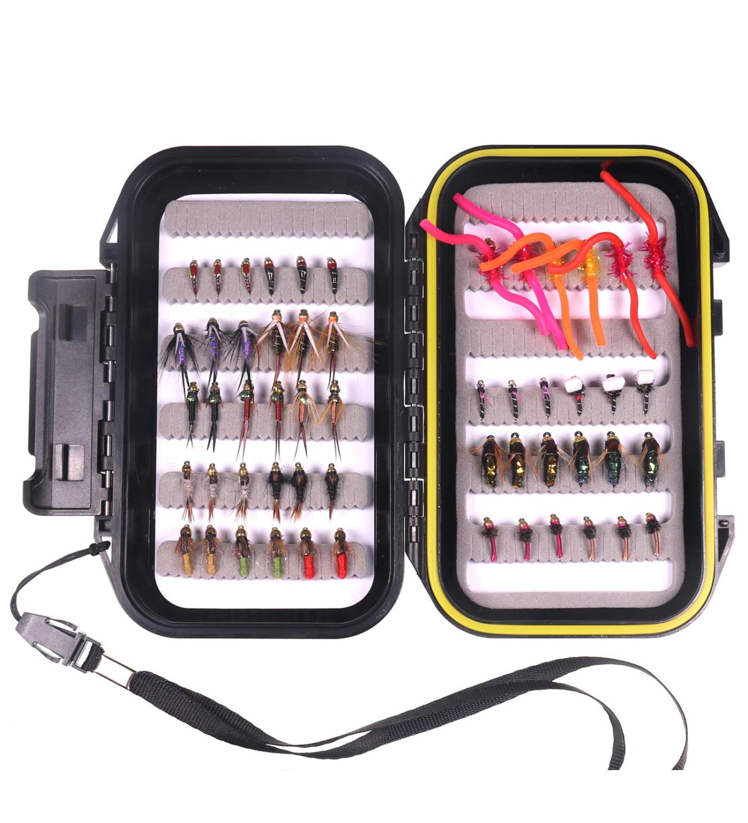 Wifreo 54 Nymph Flies Assortment BH Wet Fly for Trout Fly Fishing with Waterproof Fly Box - Buy Online on GoSupps.com
