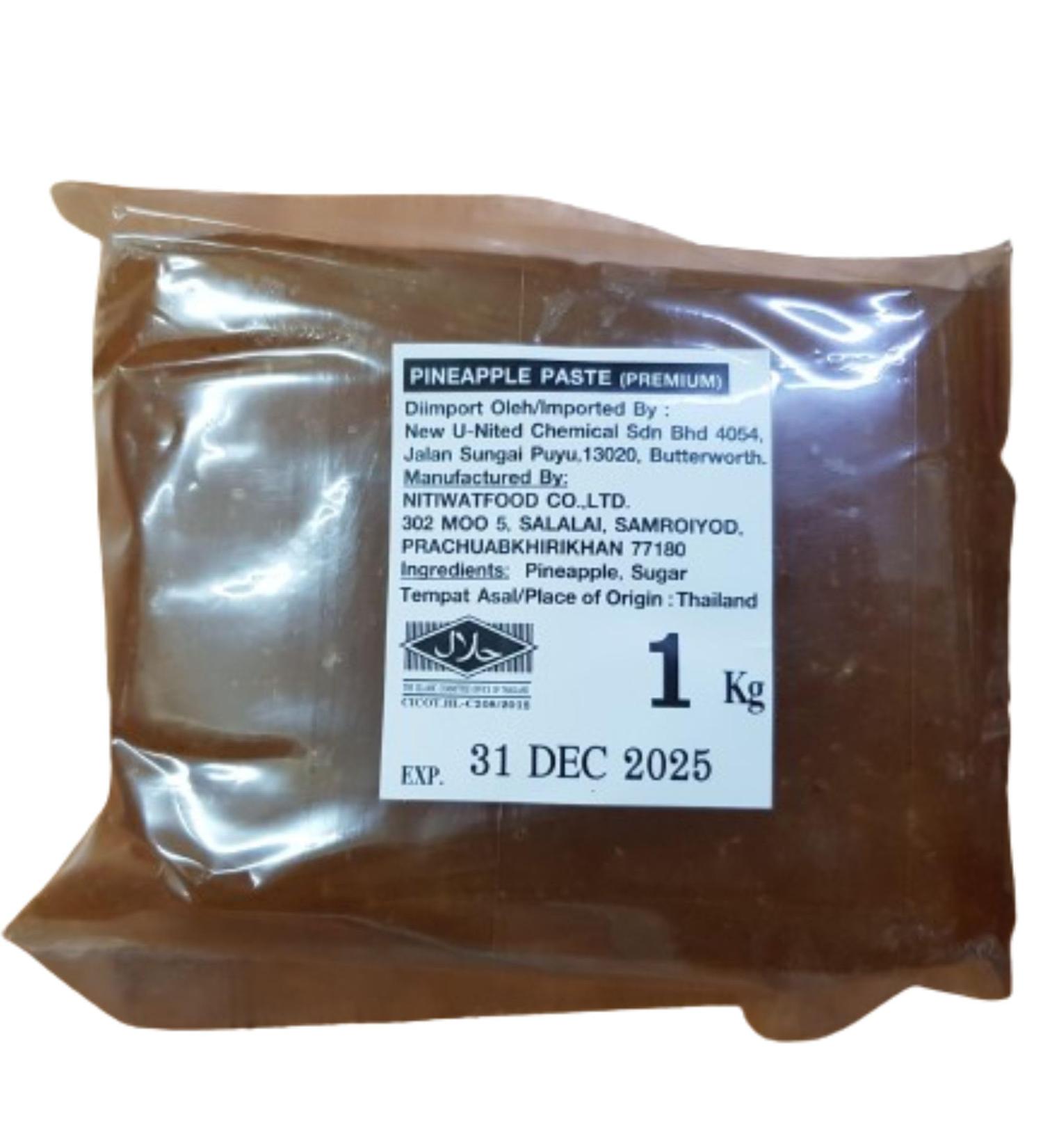 Premium Reduced Sugar Ready-to-Use Ready-to-Eat Pineapple Paste for Pineapple Tarts and Pastries 1 kg Each Halal Expiry: 31st December 2025 - Buy Online on GoSupps.com