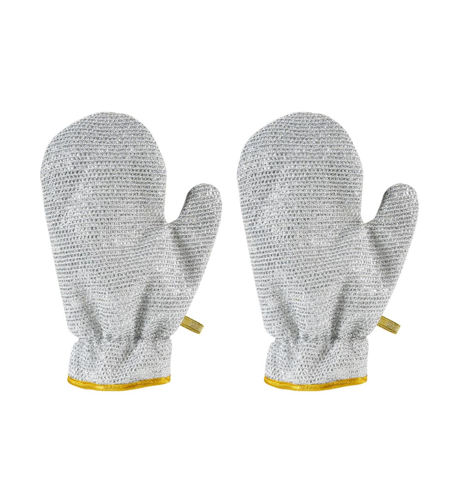KAHDGSS 2pcs Convenient Silver Wire Dishwashing Gloves Heat &Cold Resistant Non-Scratch Metal Wire Dishwashing For Home Use - Buy Online on GoSupps.com