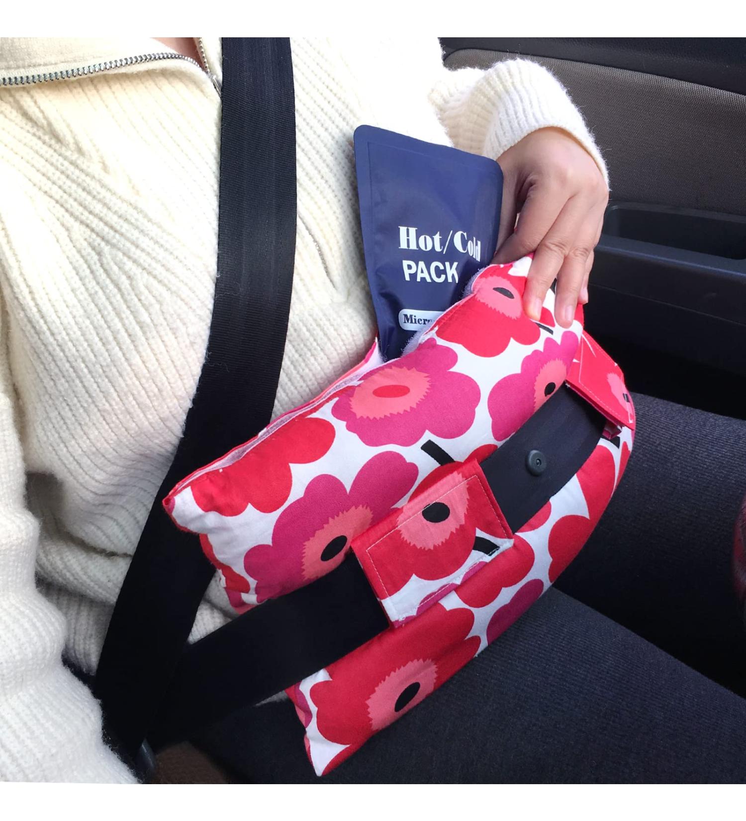 Hysterectomy Pillow for Abdominal Post Surgery Recovery - Comfort with Pocket for Ice/Heat Packs - Ideal for Tummy Tuck, Belly Incision - Seatbelt Gift for Women Patients - Red - Buy Online on GoSupps.com