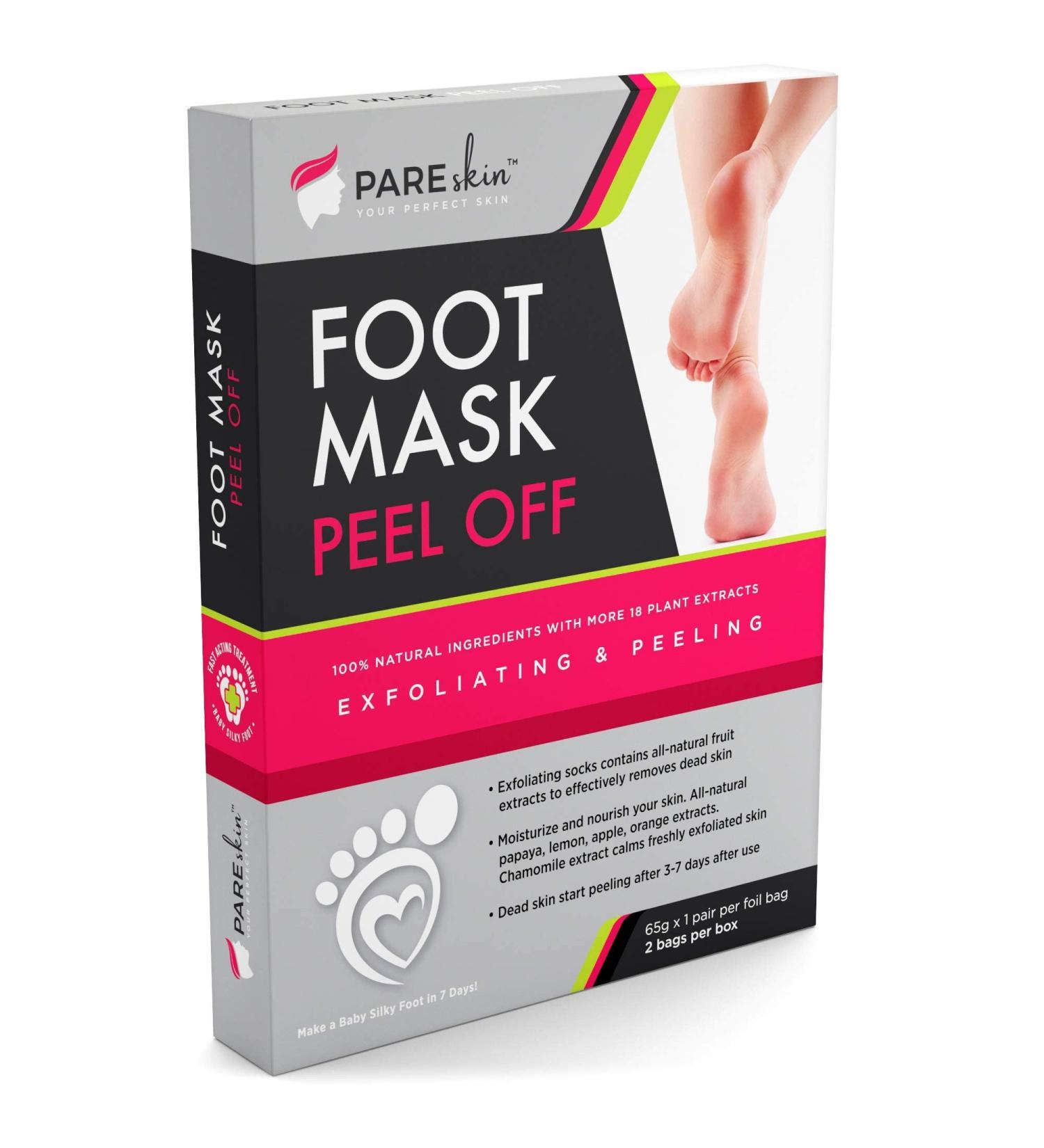  2 Pack Foot Peel Mask - Cracked Heels Repair for Dry Callus Dead Skin - Exfoliating Peel Remover for Baby Soft Feet - Buy Online on GoSupps.com