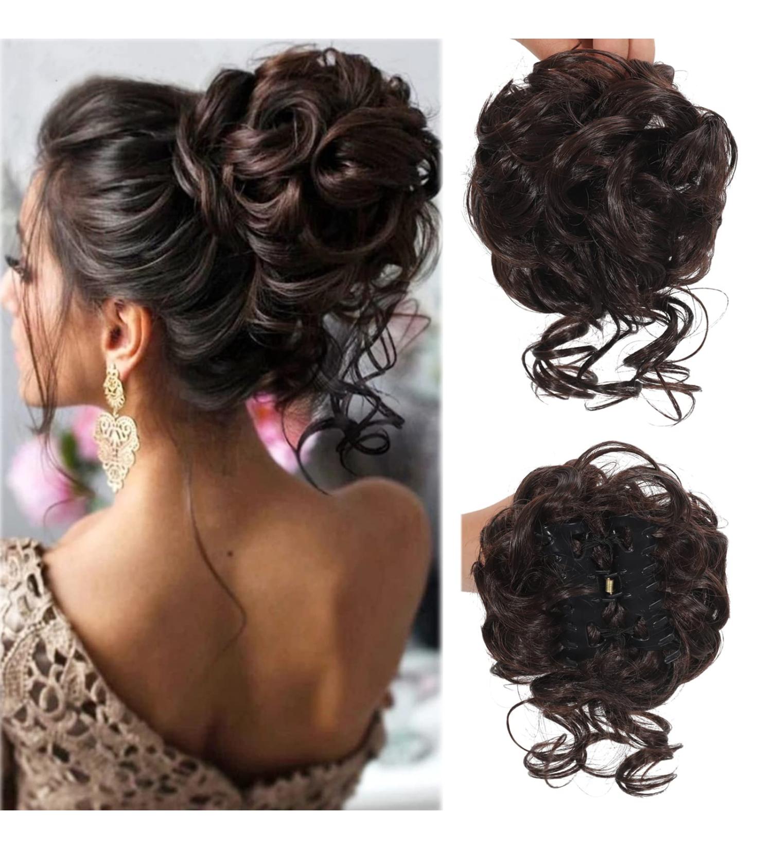 Claw Messy Bun Hair Clip Wavy Curly Updo Chignon Hairpiece 2/33 - Women's Synthetic Ponytail - Buy Online on GoSupps.com