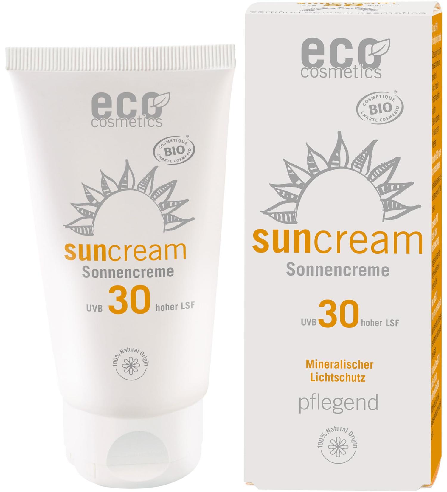 eco cosmetics sun cream SPF 30 with sea buckthorn and olive (2 x 75 ml)
