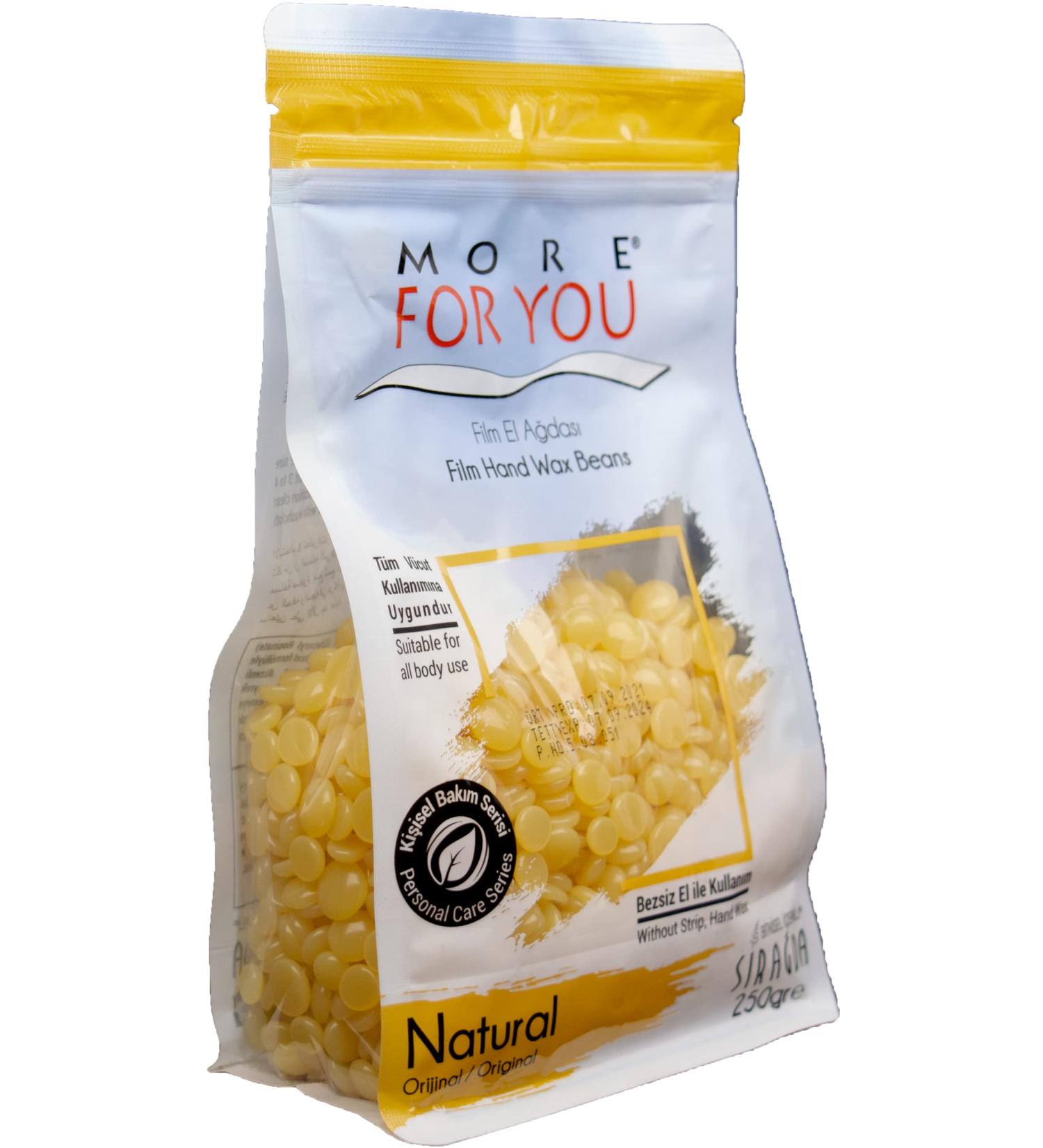 Natural Gold Film Hand Wax Beans - 250g for Hair Removal | Hot Wax by Sir Agda - Ideal for Sensitive Skin - International Shipping Available - Buy Online on GoSupps.com