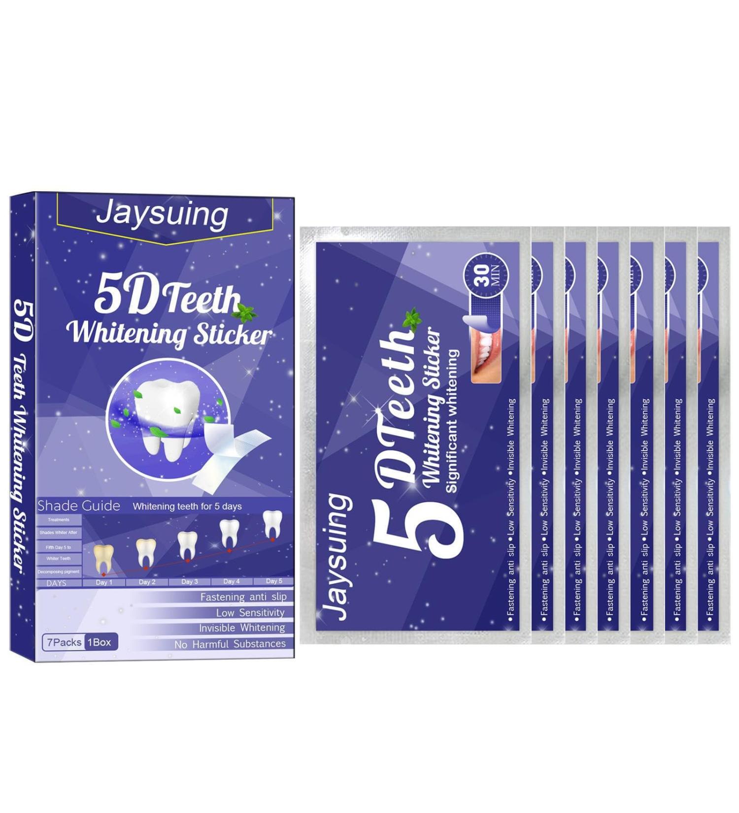 Keepaty Tooth Whitening Strips - Peroxide-Free 7 Treatments for Sensitive Teeth - Achieve a Brighter Smile! - Buy Online on GoSupps.com
