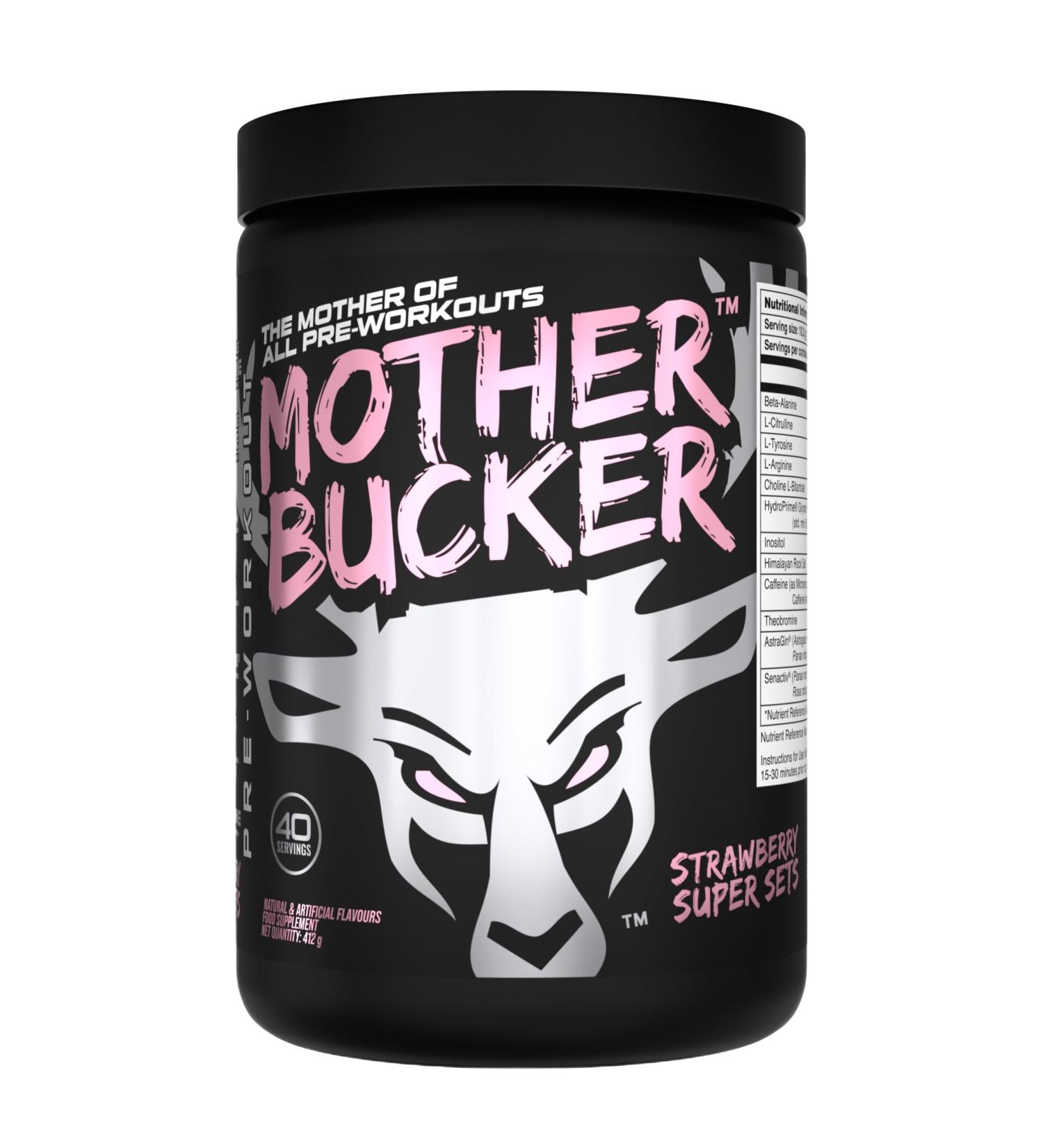 DAS Labs LLC (Bucked Up) Bucked Up Mother Bucker 40 serv Strawberry Super Sets Strawberry Sour Belts PreWorkout PreWorkout Booster Strawberry Super Sets Strawberry Sour Belts 40 Servings - Buy Online on GoSupps.com