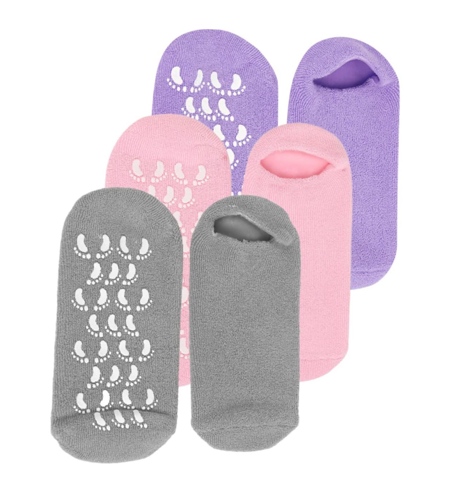 FOMIYES 3 Pairs Foot Gel Socks Vegetable Gel Ripstop Socks Miss Pedicure - Buy Online on GoSupps.com