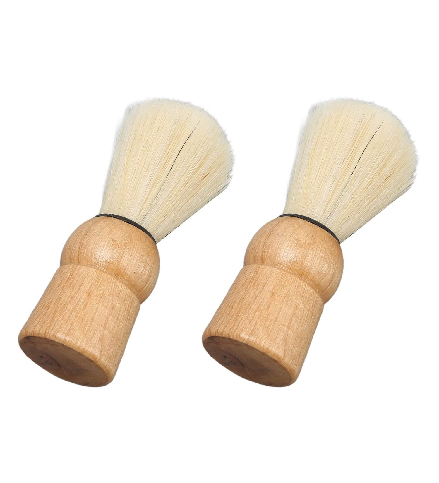 Razor Brush with Wooden Handle & Soft Synthetic Bristles - Comfortable Shaving for Men Portable for Home & Salon Use - Buy Online on GoSupps.com
