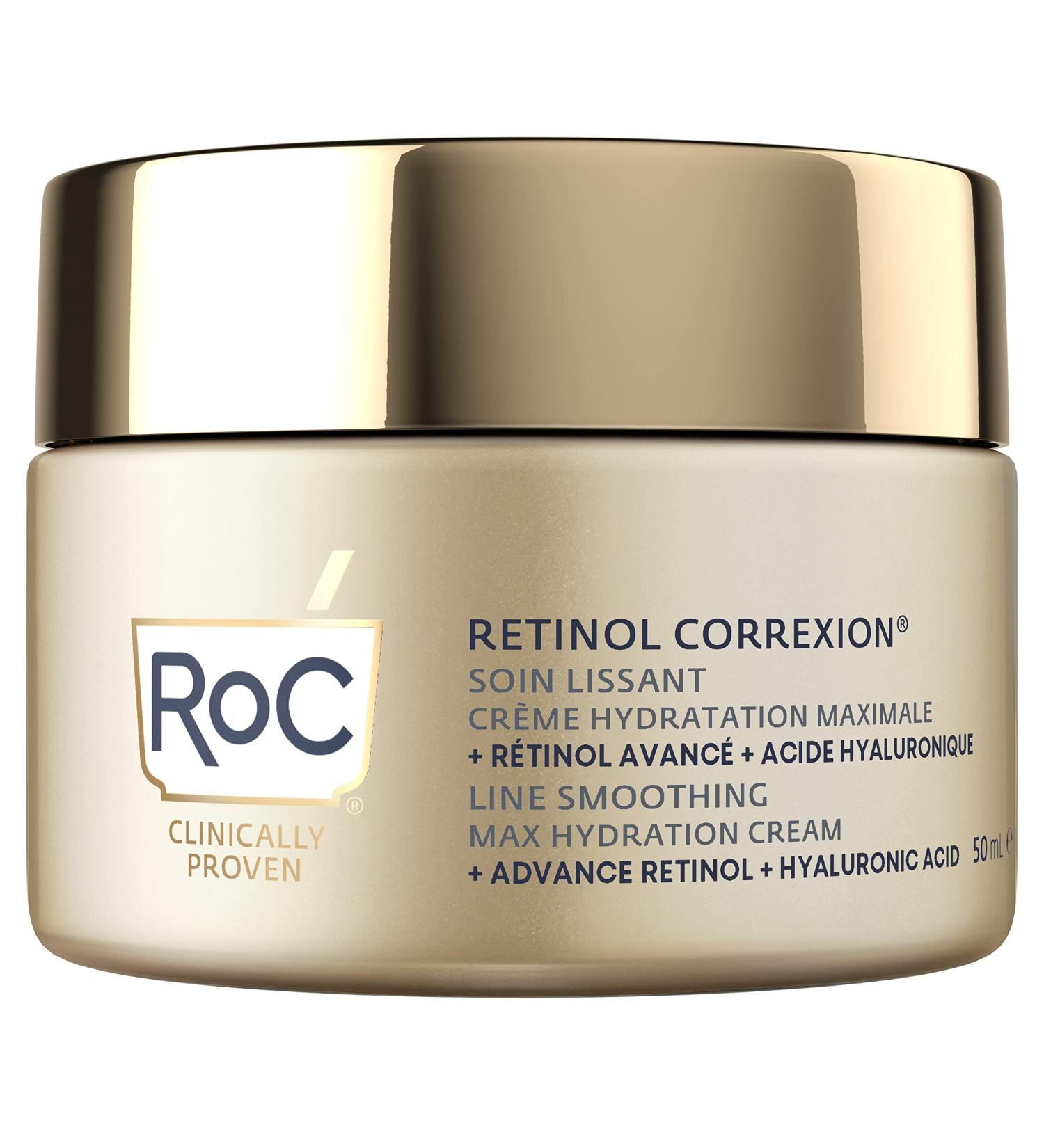 RoC - Retinol Correxion Smoothing Treatment Maximum Hydration - Intensive Anti-Wrinkle Treatment - Anti-Aging - Hyaluronic Acid - 50 ml - Buy Online on GoSupps.com