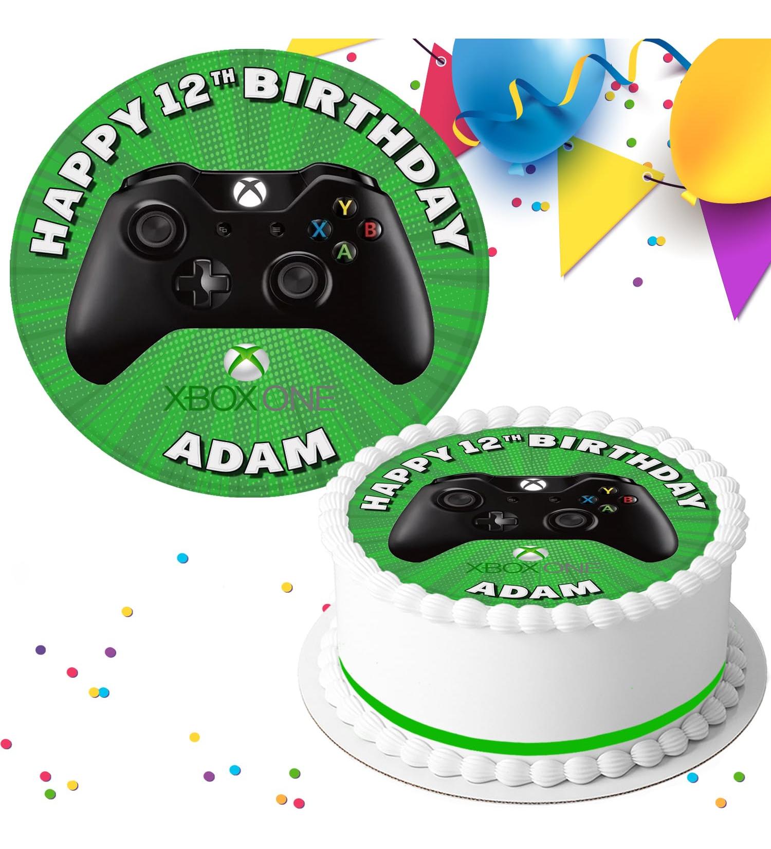 GAMES CONTROLLER GAMING BIRTHDAY PERSONALISED 7.5 INCH EDIBLE ICING CAKE TOPPER DECORATION SV74 - Buy Online on GoSupps.com