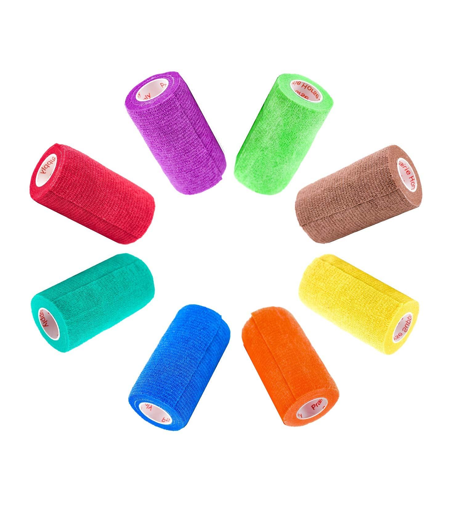 4 Vet Wrap Tape Bulk - Self-Adhesive Flex Bandage for Pets | Assorted Colors, 6-24 Packs Available - Buy Online on GoSupps.com