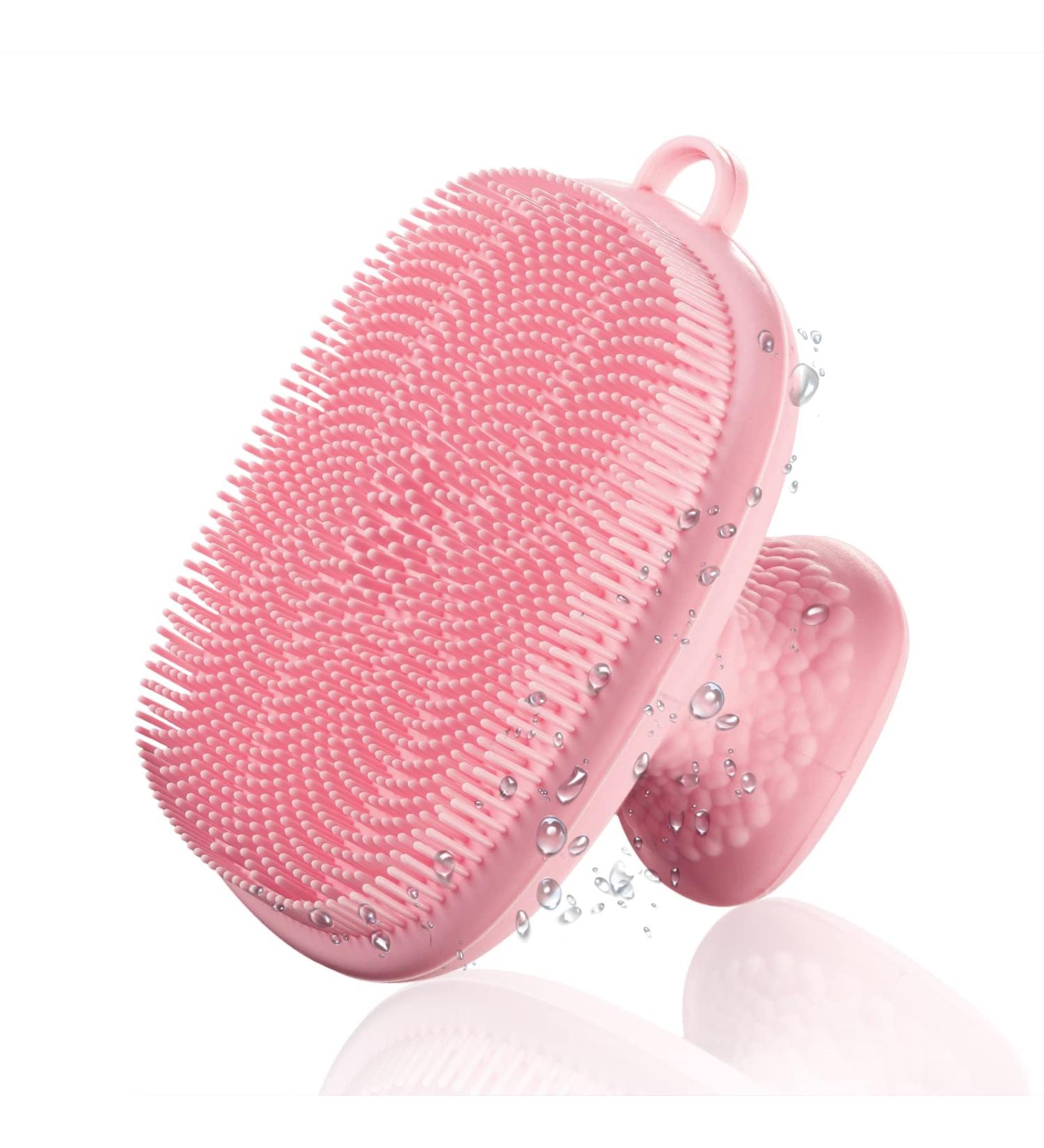Silicone Face Cleaning Brush - Waterproof Manual Brush for Men & Women | Pink Skin Care Tool for Cleaning & Peeling - Buy Online on GoSupps.com