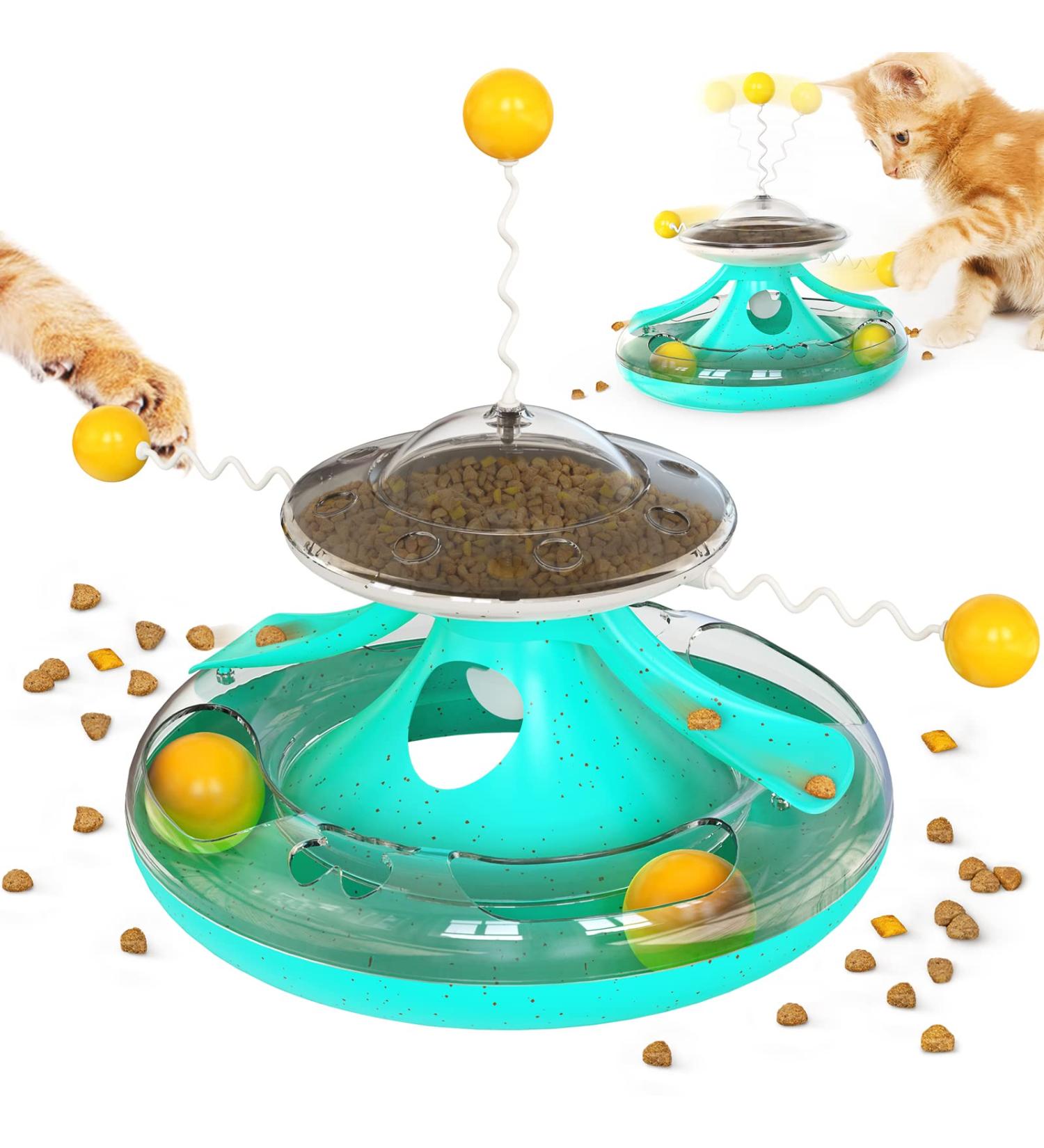 Interactive Chew it Cat Toy for Indoor Cats | Teaser Supplies | Birthday Gift | Tracks Toy | Turquoise - Buy Online on GoSupps.com