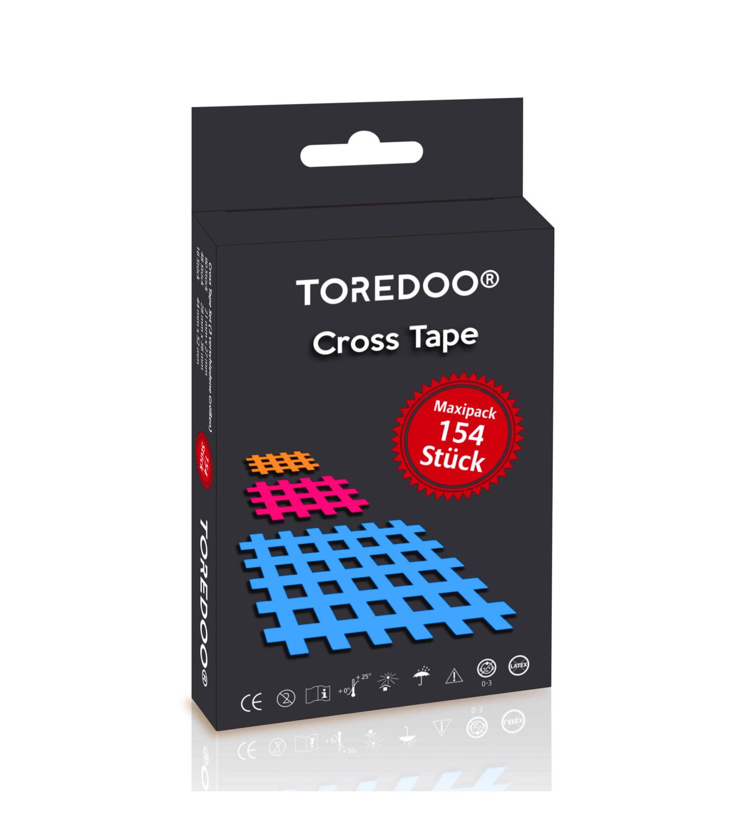 Toredoo Cross Tape Gate Tape - 154 Piece Acupuncture Plaster Set | Small & Large Type A B C Trigger Point Crosstape Solutions - International Shipping Available - Buy Online on GoSupps.com