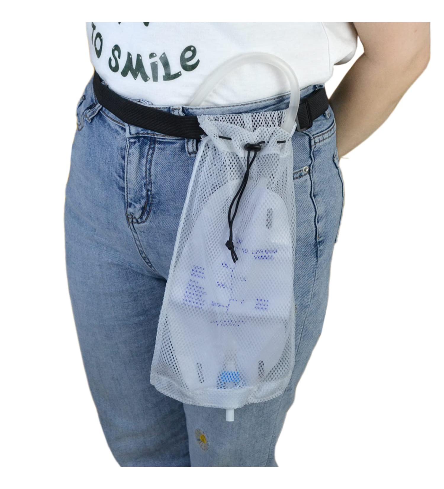 Nephrostomy Bag Shower Cover | Adjustable Urine Drainage Bag Holder for 600ml Bags - International Shipping - Buy Online on GoSupps.com