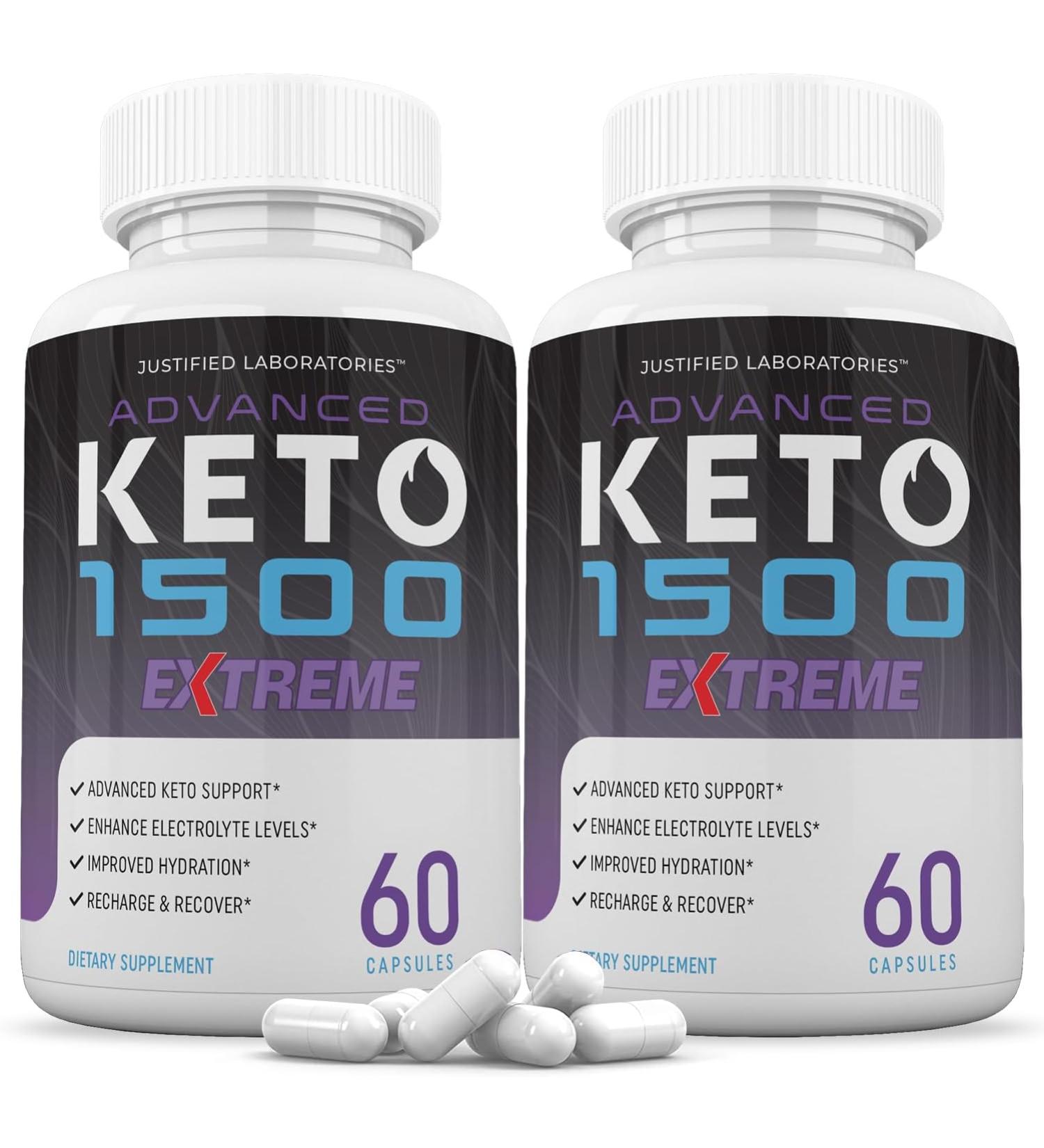 Justified Laboratories Advanced Keto 1500 Extreme - Pack of 2 - 60 Capsules - Buy Online on GoSupps.com