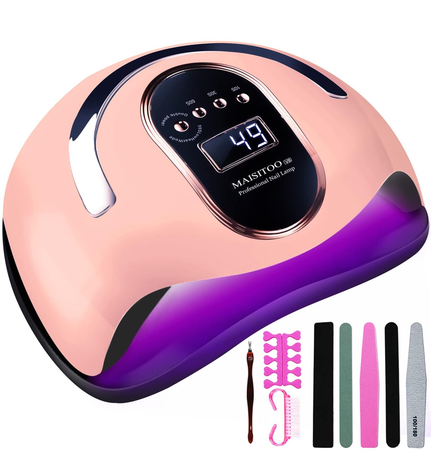 Maisitoo 168W UV LED Nail Dryer - Professional Gel Nail Lamp with Timer & LCD Display Fast Drying Removable Floor Slab - Buy Online on GoSupps.com