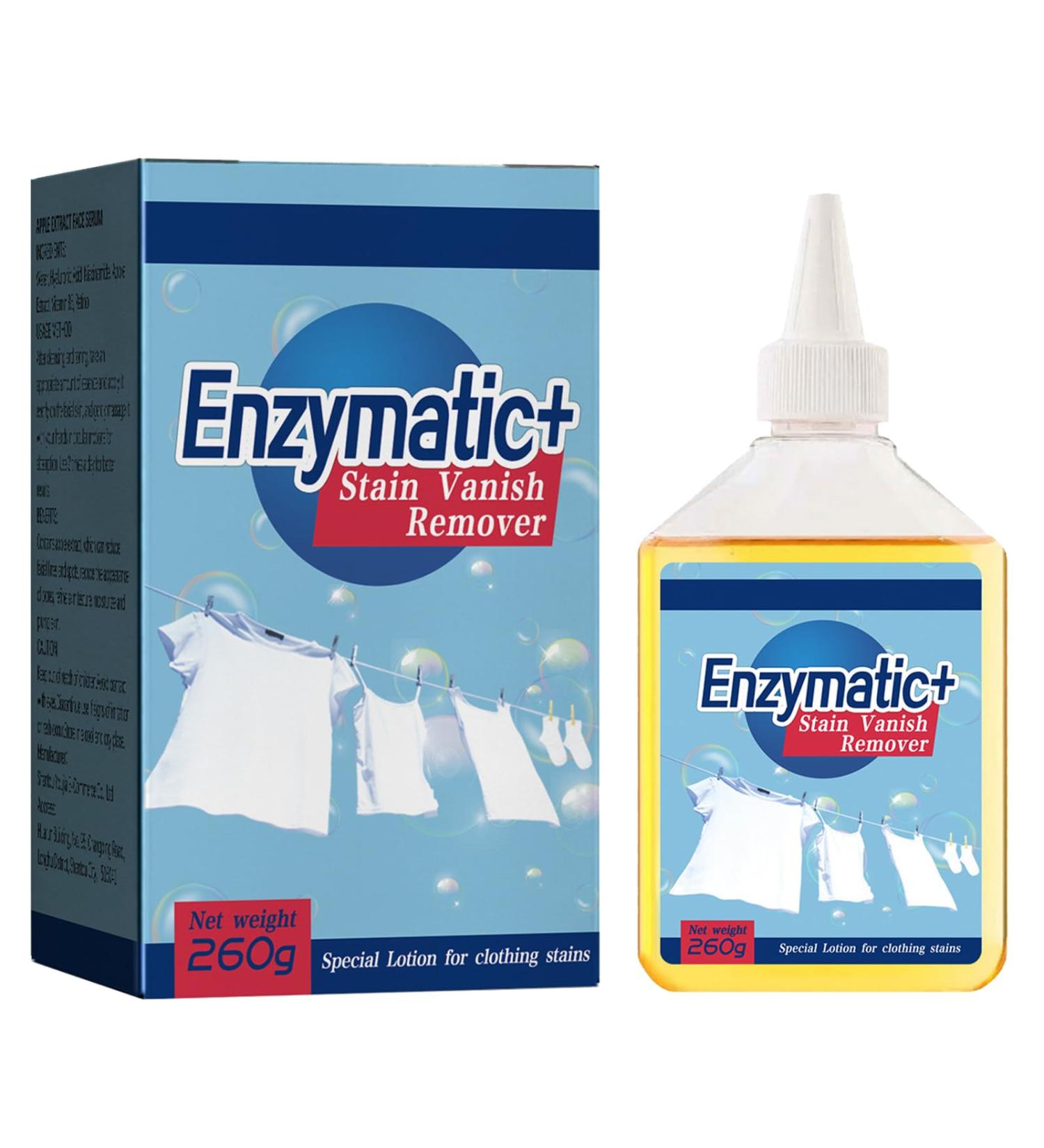 Active Enzyme Clothing Stain Remover Active Enzyme Clothing Stain Remover Clothes Oil Stain Remover Garment Stubborn Stain Cleaner Enzyme Cleaner for Clothing Clothes Stain Remover 260g - Buy Online on GoSupps.com