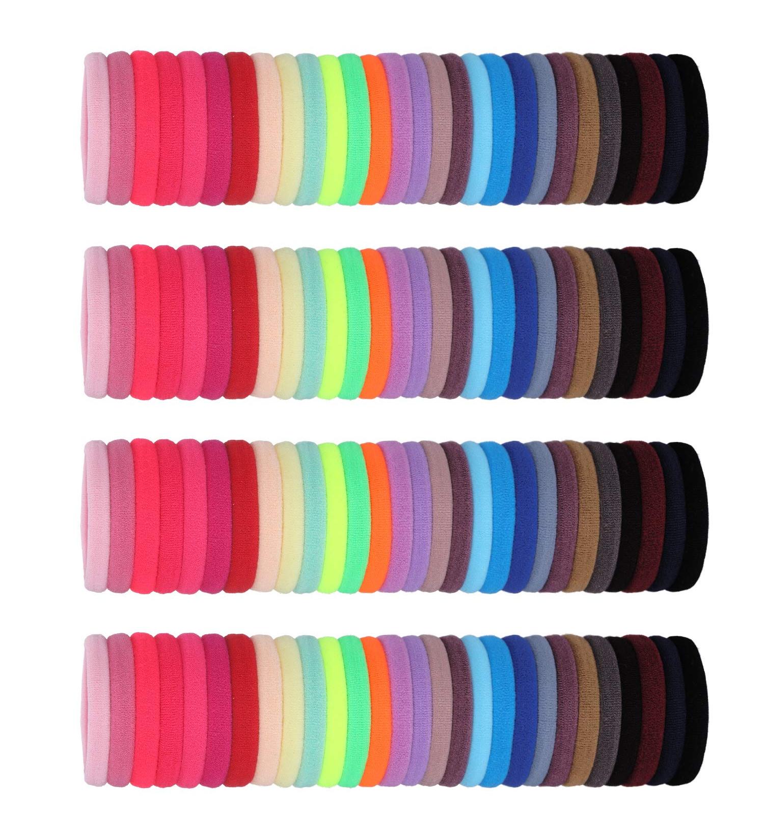 200-Piece Seamless Hair Ties Set for Women and Girls - Soft Elastic Bands in Multi-Colors - Buy Online on GoSupps.com