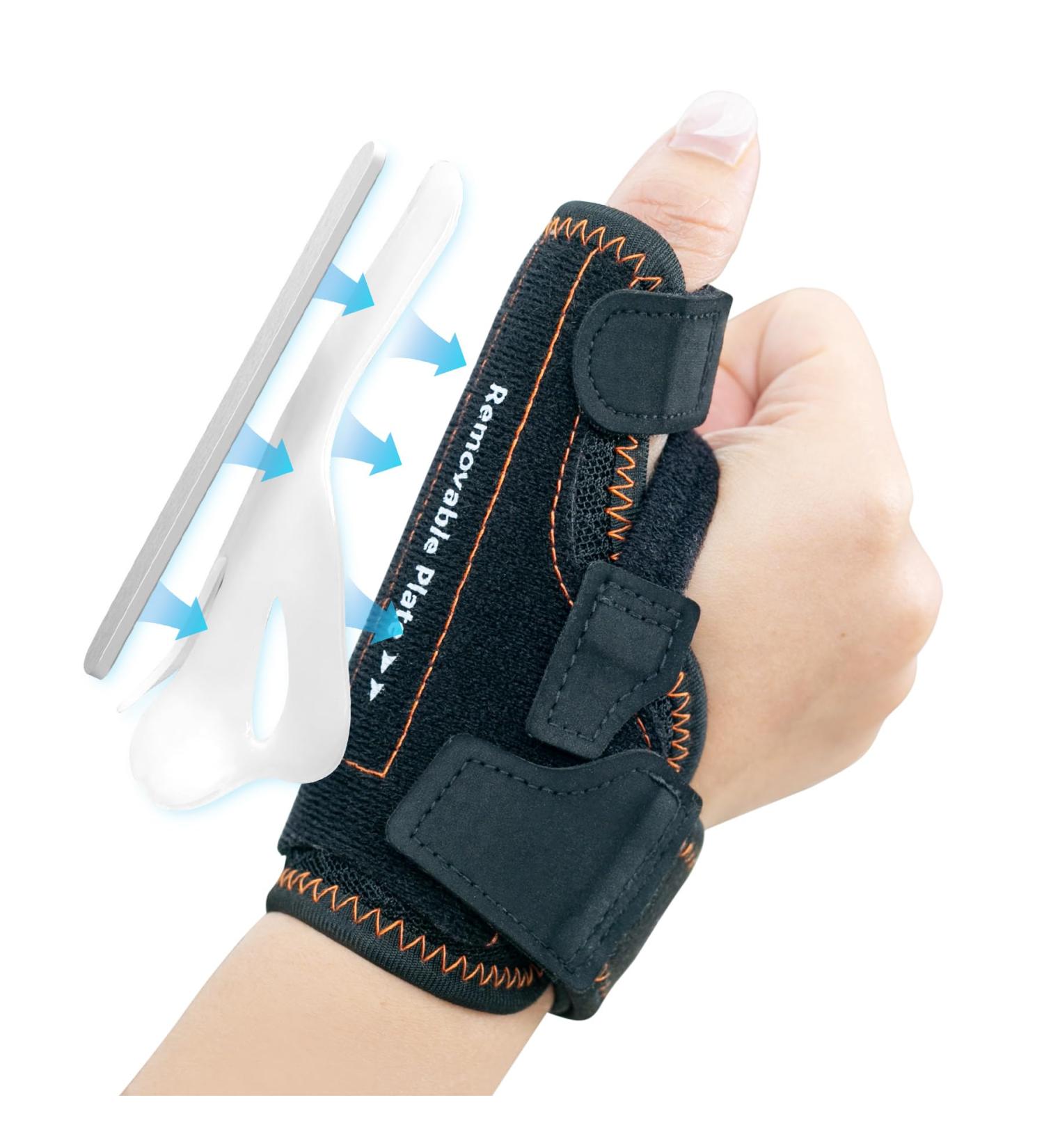 Curecare Universal Thumb Bandage - Ultra-Strong Support for Arthritis & Tendonitis | Left & Right Thumb Orthosis (Black M/L) - Buy Online on GoSupps.com