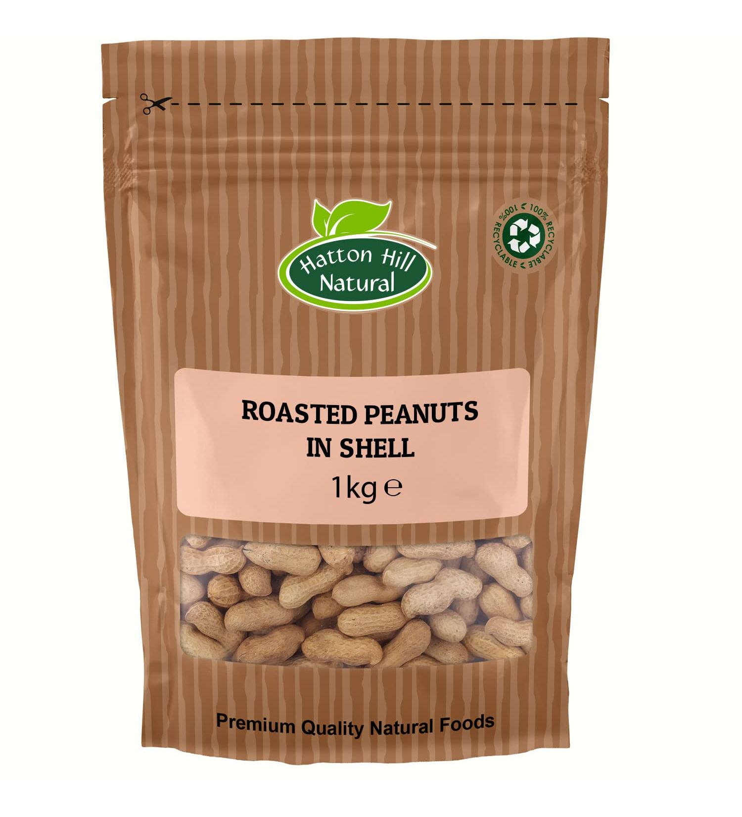 Roasted Peanuts in Shells 1kg (Monkey Nuts) by Hatton Hill - Free UK Delivery - Buy Online on GoSupps.com