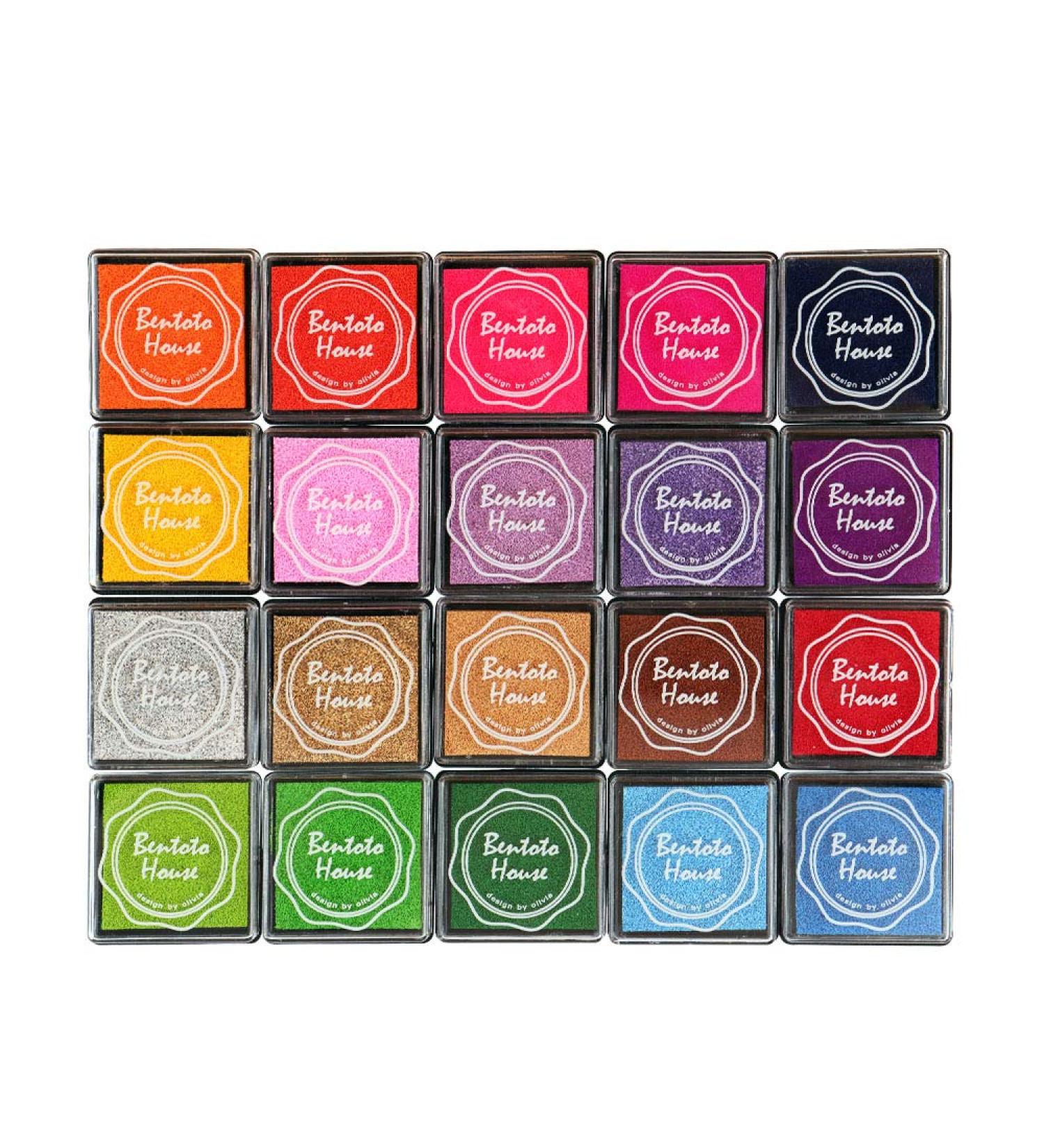 Dizdkizd Finger Craft Ink Pads  20 Colors Craft Ink Pads for Rubber Stamps  Paper  Scrapbooking  Wood  Fabric  Best Gift for Kids Set B - Buy Online on GoSupps.com