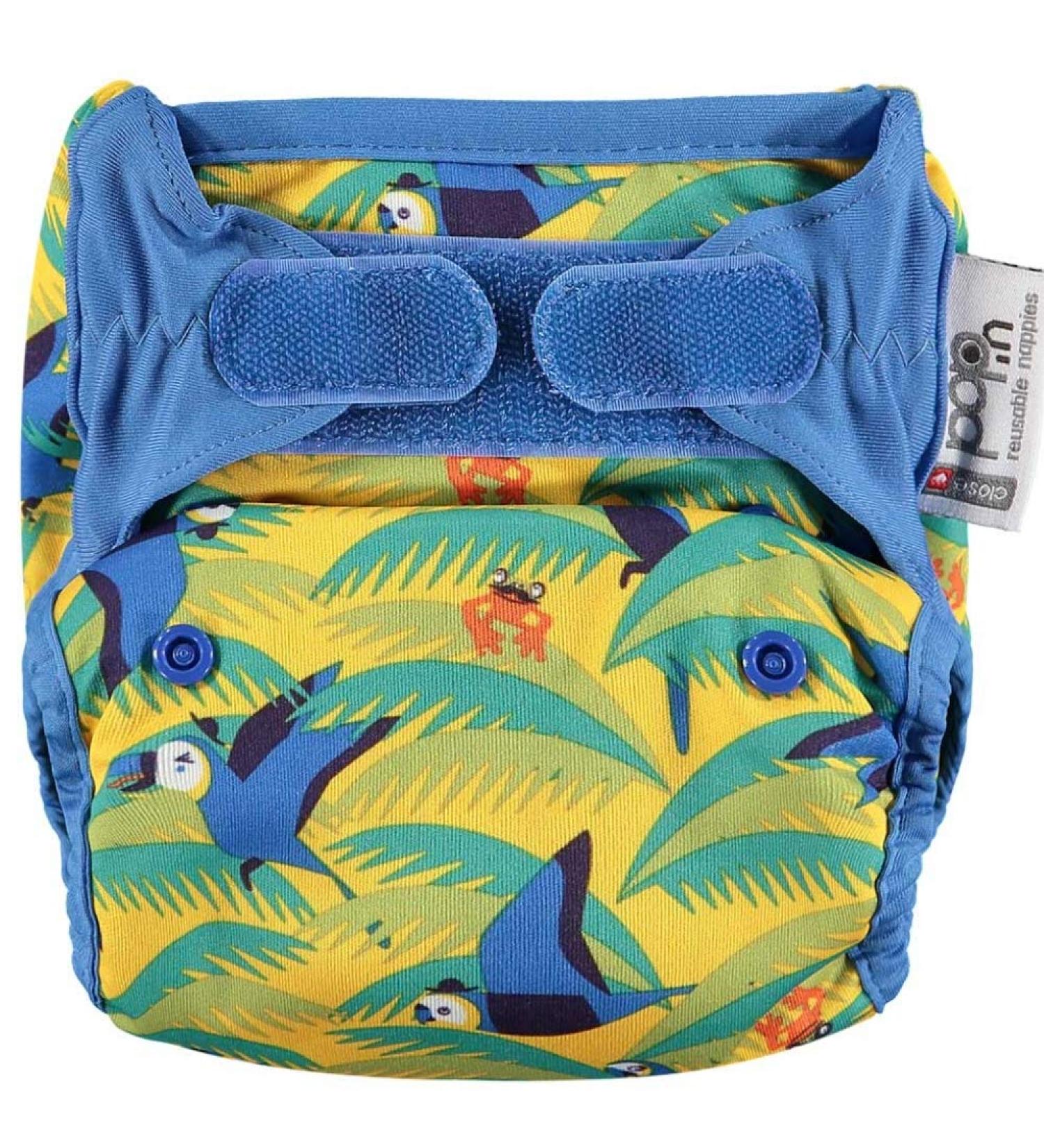 Close Pop-in Premium Bamboo Fabric Diaper | Birth to Potty | Safe Closure - Parrot Design | International Shipping - Buy Online on GoSupps.com