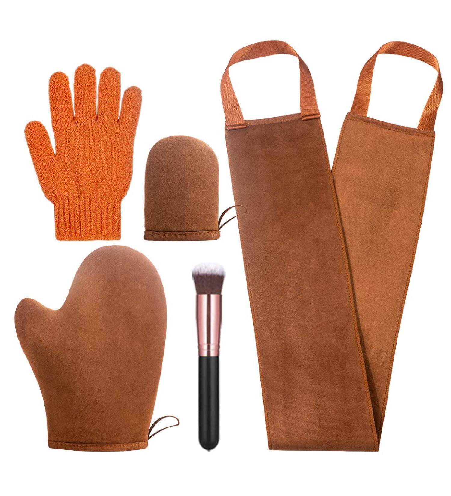 ANSPHIE 5 Pack Self Tanning Mitt Applicators - Perfect Sunless Tanner Kit & Gloves - Buy Online on GoSupps.com