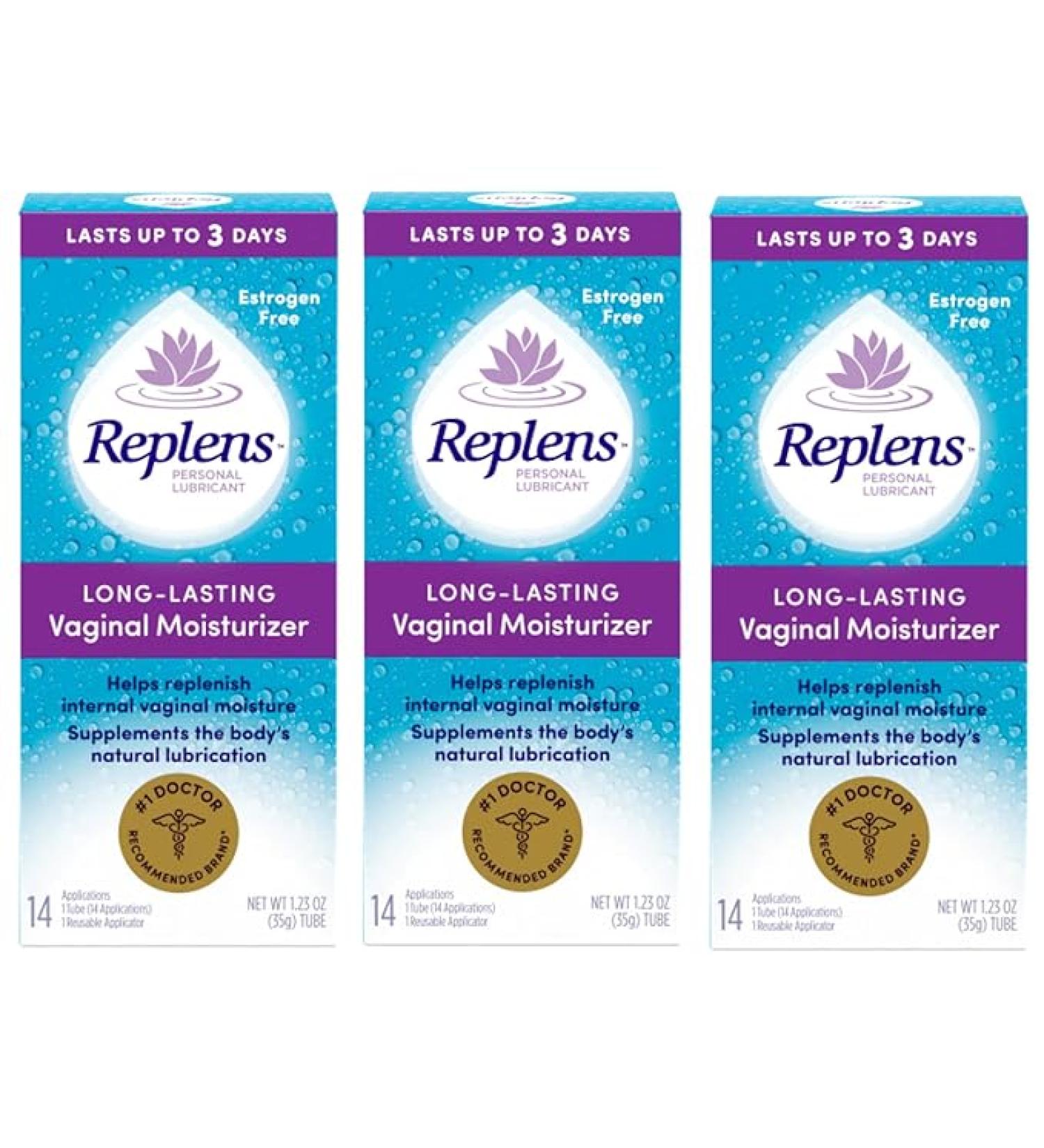 Replens Long Lasting Vaginal Moisturizer 35 g (Pack of 3) 14 Applications and One reusable applicator by Replens - Buy Online on GoSupps.com