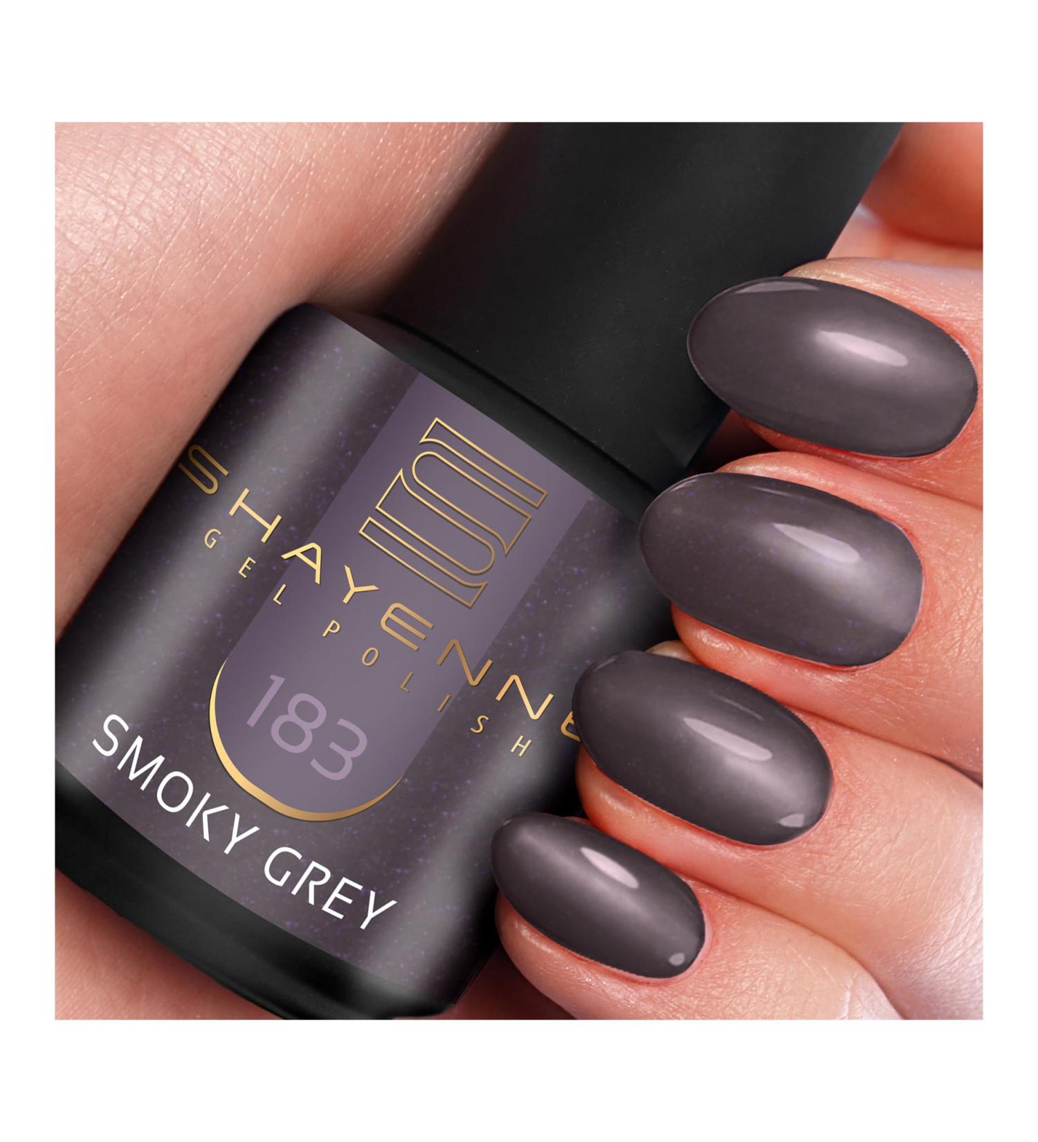 SHAYENNE Made in Germany Shellac Gel Nail Polish 15 ml for UV LED Lamp | 183 Smoky Grey | Gel Nail Polish for UV Nail Lamp | LED Nail Polish Gel Polish Nail Gel - Buy Online on GoSupps.com