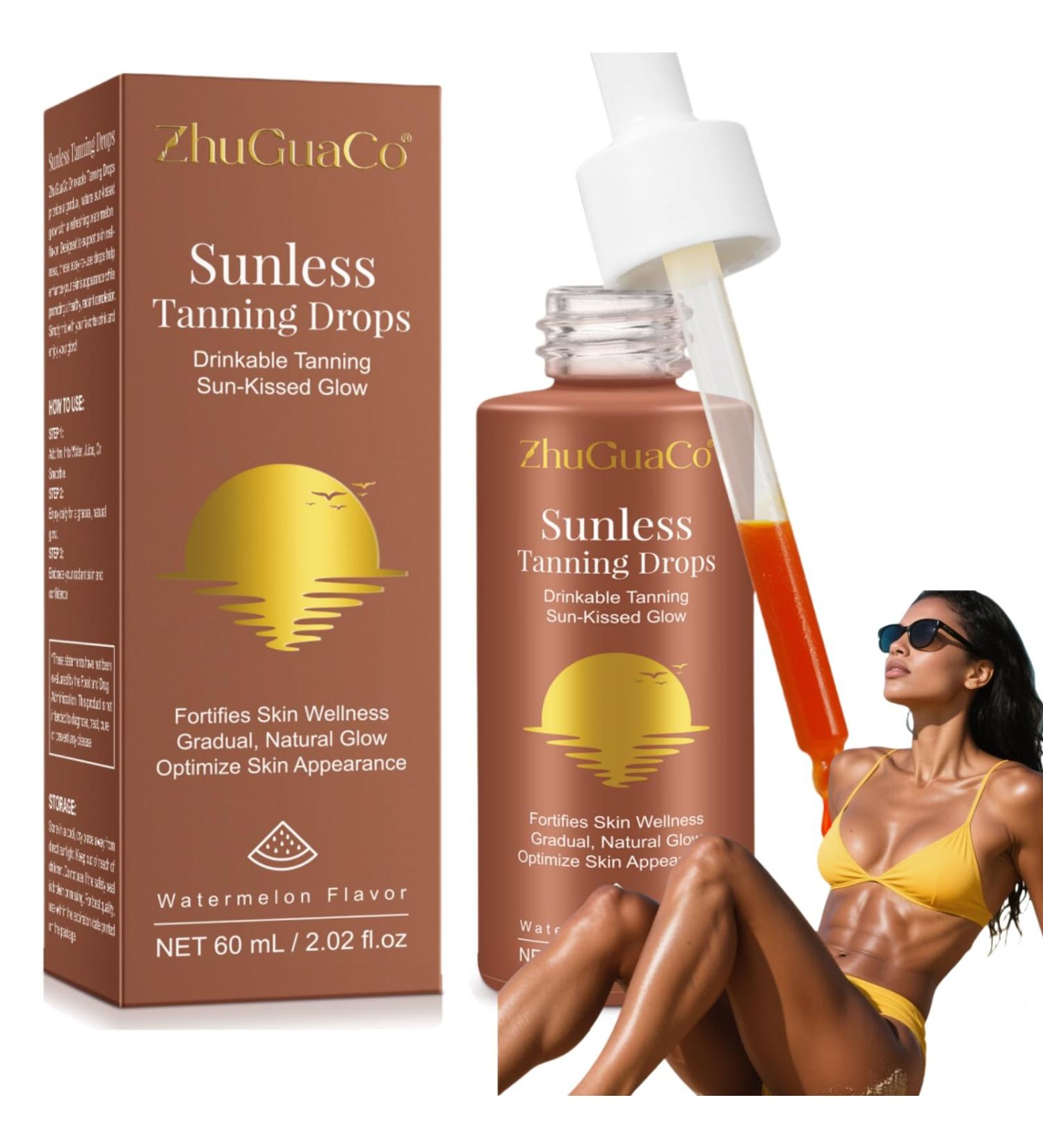 CLFJLXYX Tanning drops to drink 2025 selftanning drops for sunless tanning improve natural complexion melanin boost without sun damage for all skin types 60ml - Buy Online on GoSupps.com