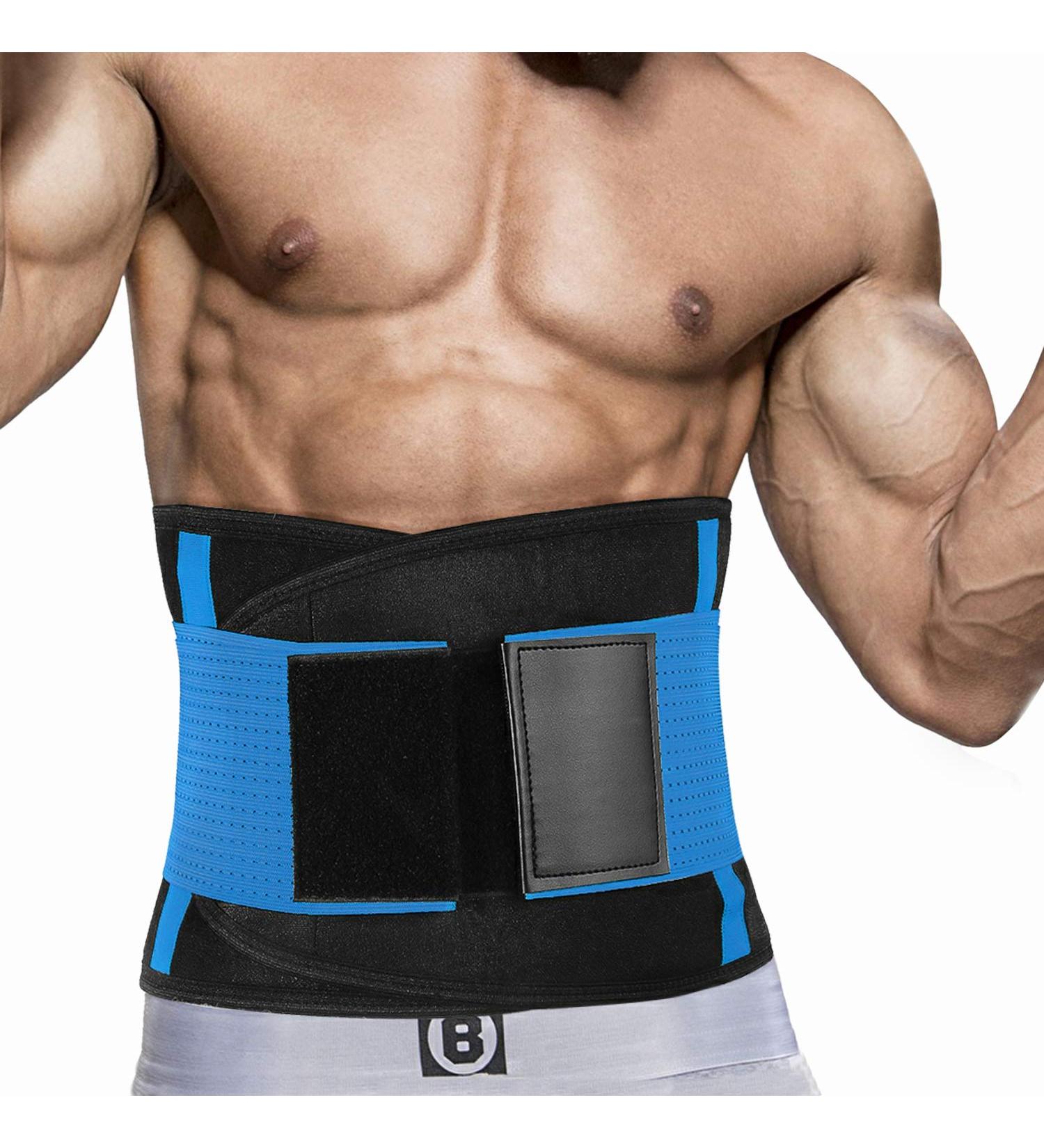 SYXUPAP Back Support Belt for Men and Women - Dual Adjustable Lumbar Support for Lower Back Pain Relief and Injury Prevention - Perfect Fit Blue M - Buy Online on GoSupps.com