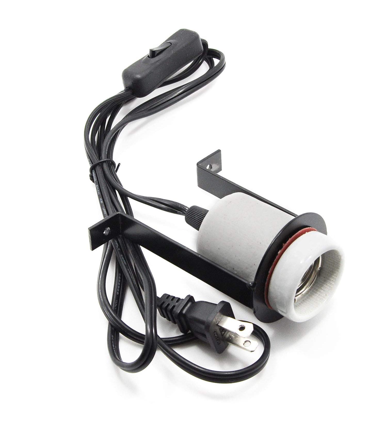 Reptile Ceramic Heat Lamp Holder Pet Heater Bracket for Heat Lamp Bulb(Lamp Bulb Not Included) White - Buy Online on GoSupps.com