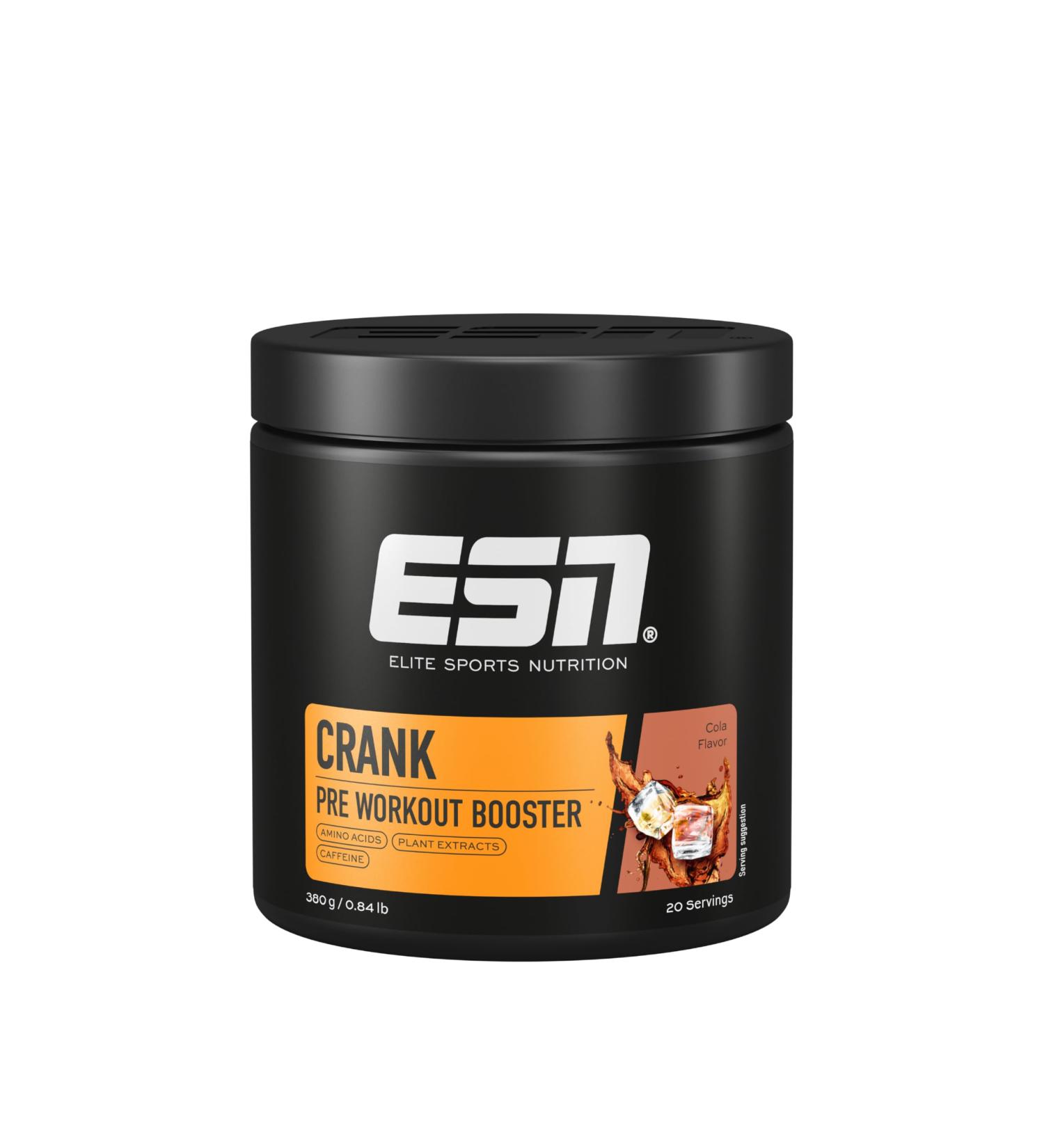 ESN Crank Cola 380g - Vegan Pre Workout Booster | Tested Quality Made in Germany - Shop Internationally - Buy Online on GoSupps.com