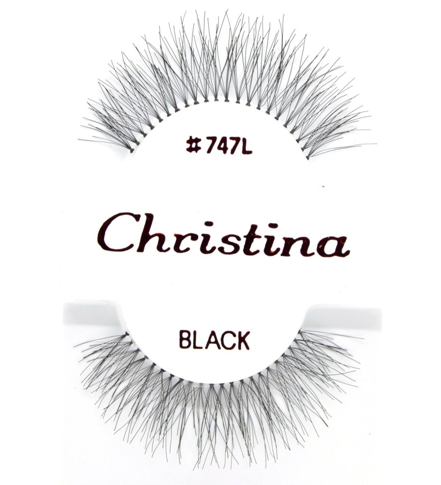 12 Packs of #747L Christina 100% Human Hair Fake Eyelashes - Buy Online on GoSupps.com