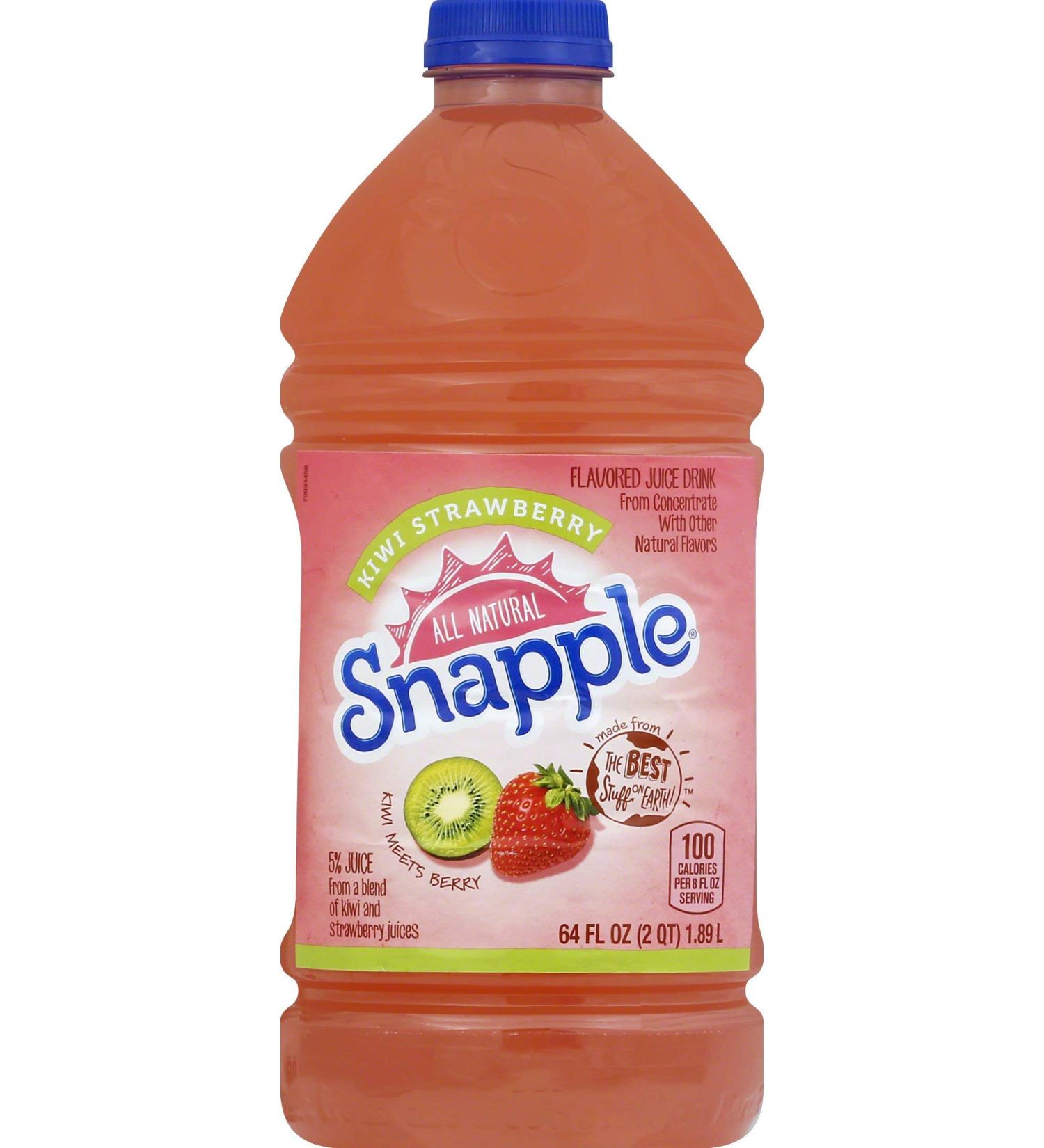 Snapple All Natural Kiwi Strawberry Flavour - Large 1.89 Litre Bottle 64 Fl oz - Buy Online on GoSupps.com