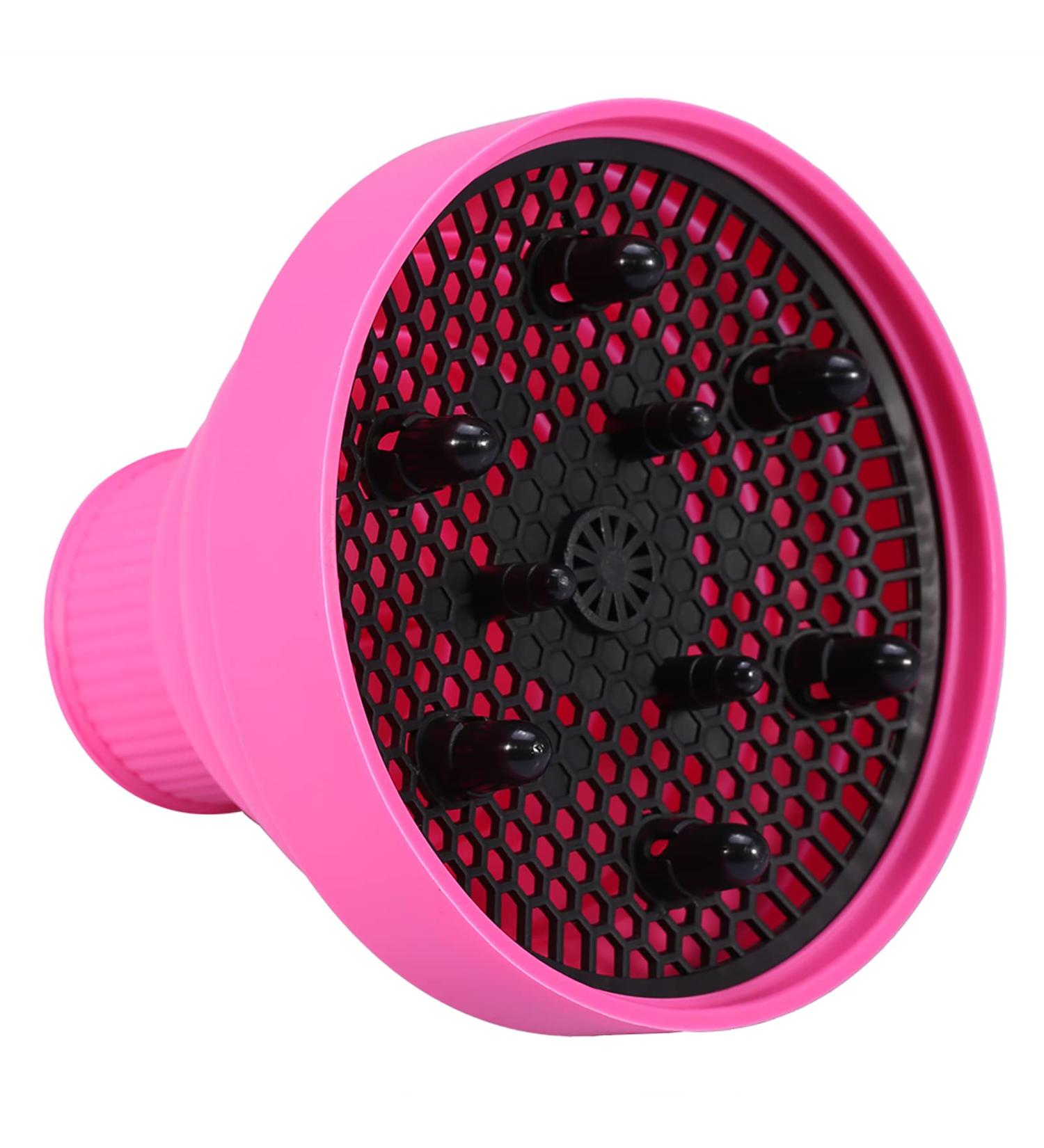 Collapsible Travel Hair Dryer Diffuser - Heat-Resistant Silicone Hair Styling Tool (Pink) | Perfect for Wavy Hair - Buy Online on GoSupps.com