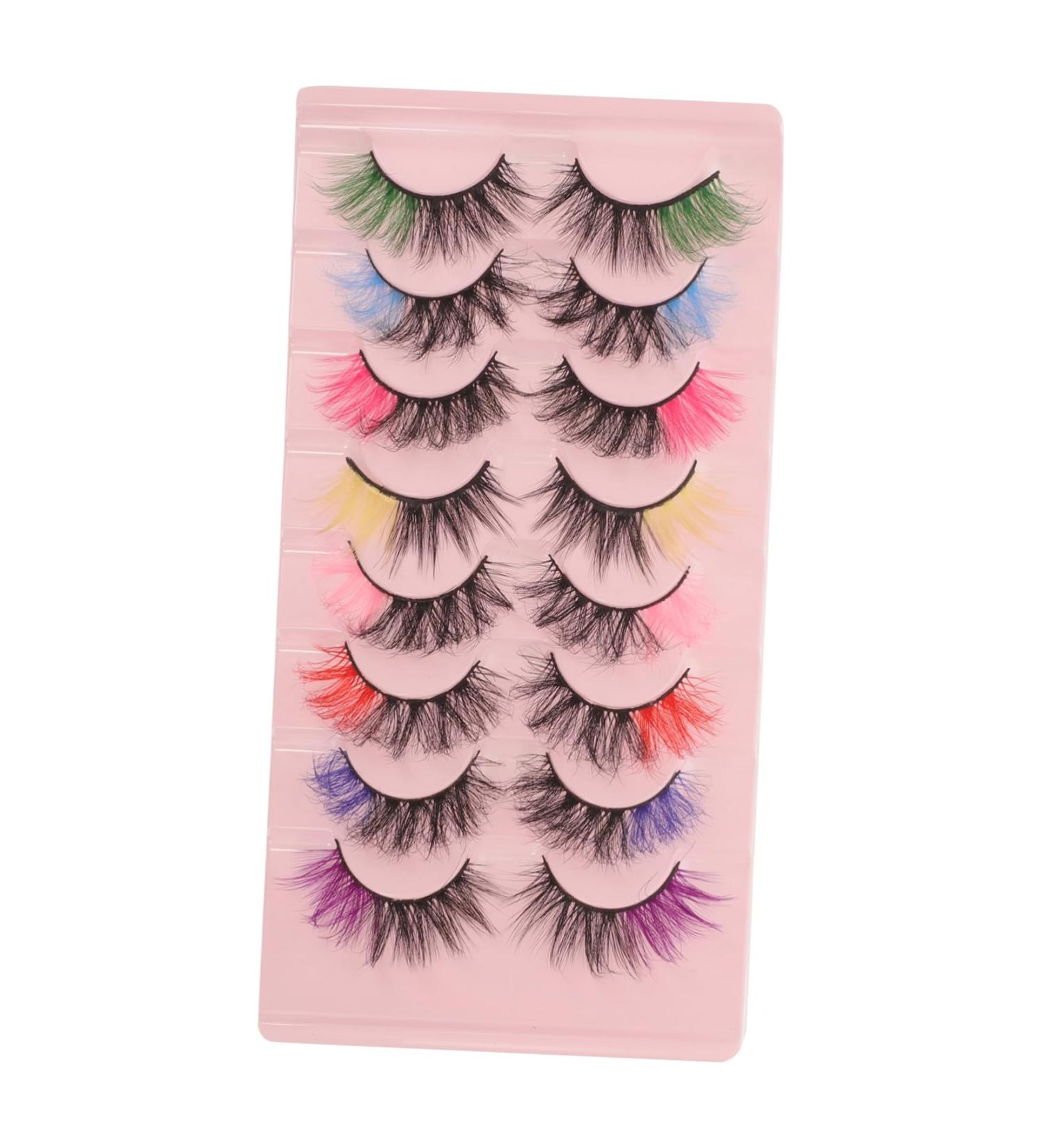 HONMEET 8 Pairs Colored False Eyelashes Fake Eyelash Fake Eye Lashes Simple False Eyelashes Easy False Eyelashes False Eye Lashes Fake Lashes Faux Eyelashes False Lash Imitation - Buy Online on GoSupps.com