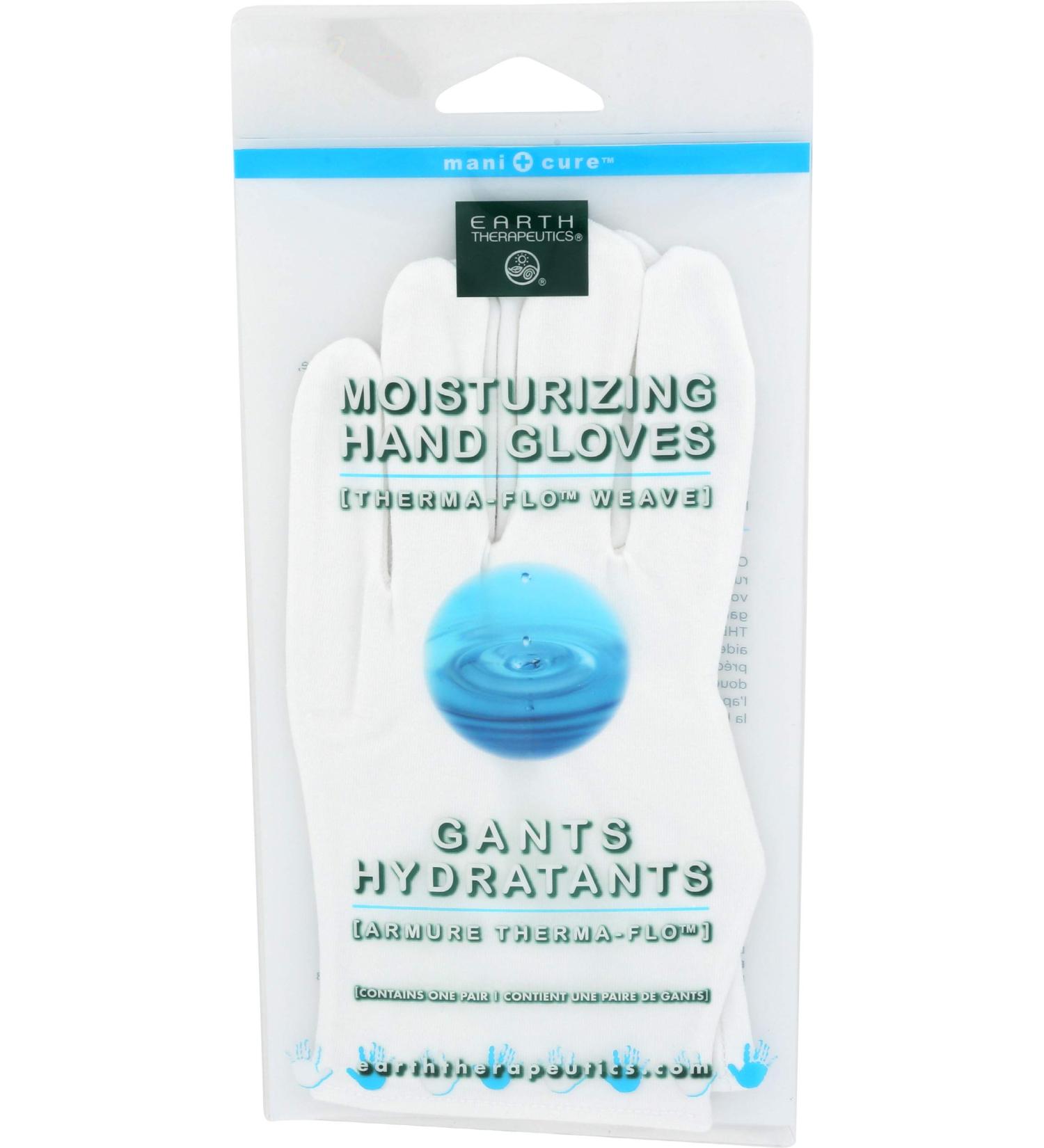 Earth Therapeutics Moisturizing Gloves - 1 Count (White) - Buy Online on GoSupps.com