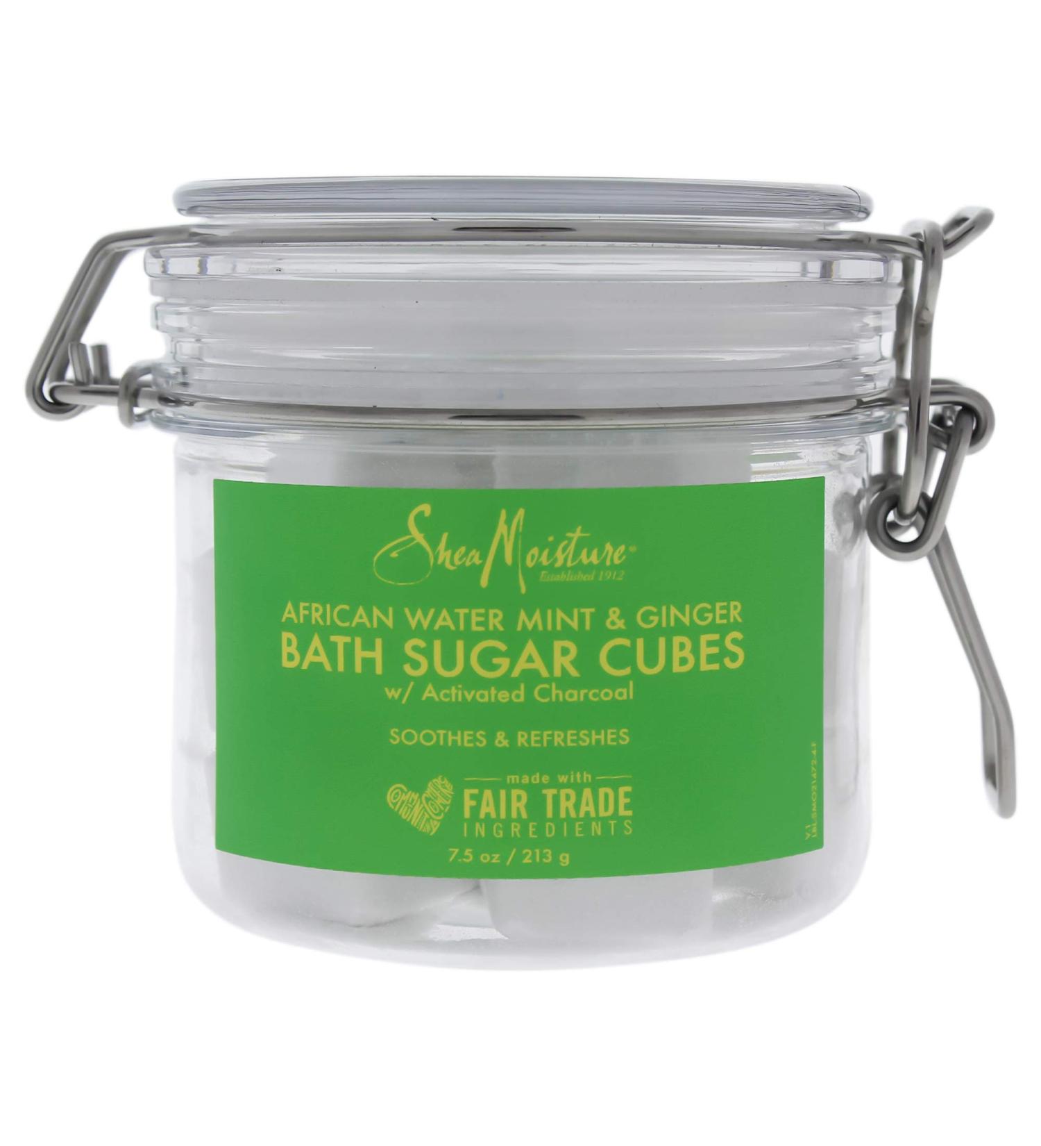 Shea Moisture African Water Mint and Ginger Bath Sugar Cubes By Shea Moisture for Unisex - 7.5 Oz Bath Soak  7.5 Ounce