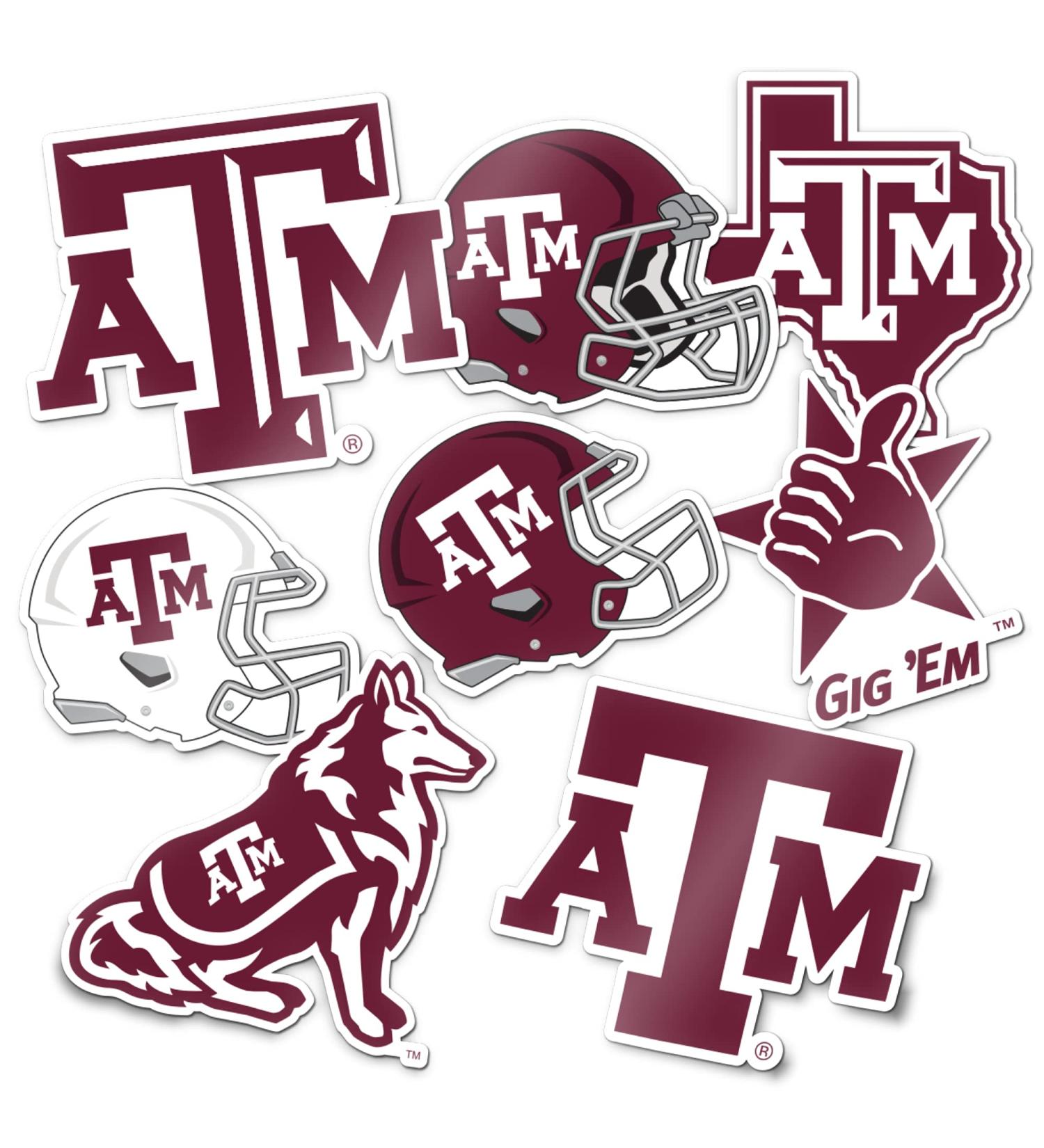 Texas A&M University Sticker Aggies TAMU Stickers Vinyl Decals Laptop Water Bottle Car Scrapbook T2 (Type 2) - Buy Online on GoSupps.com